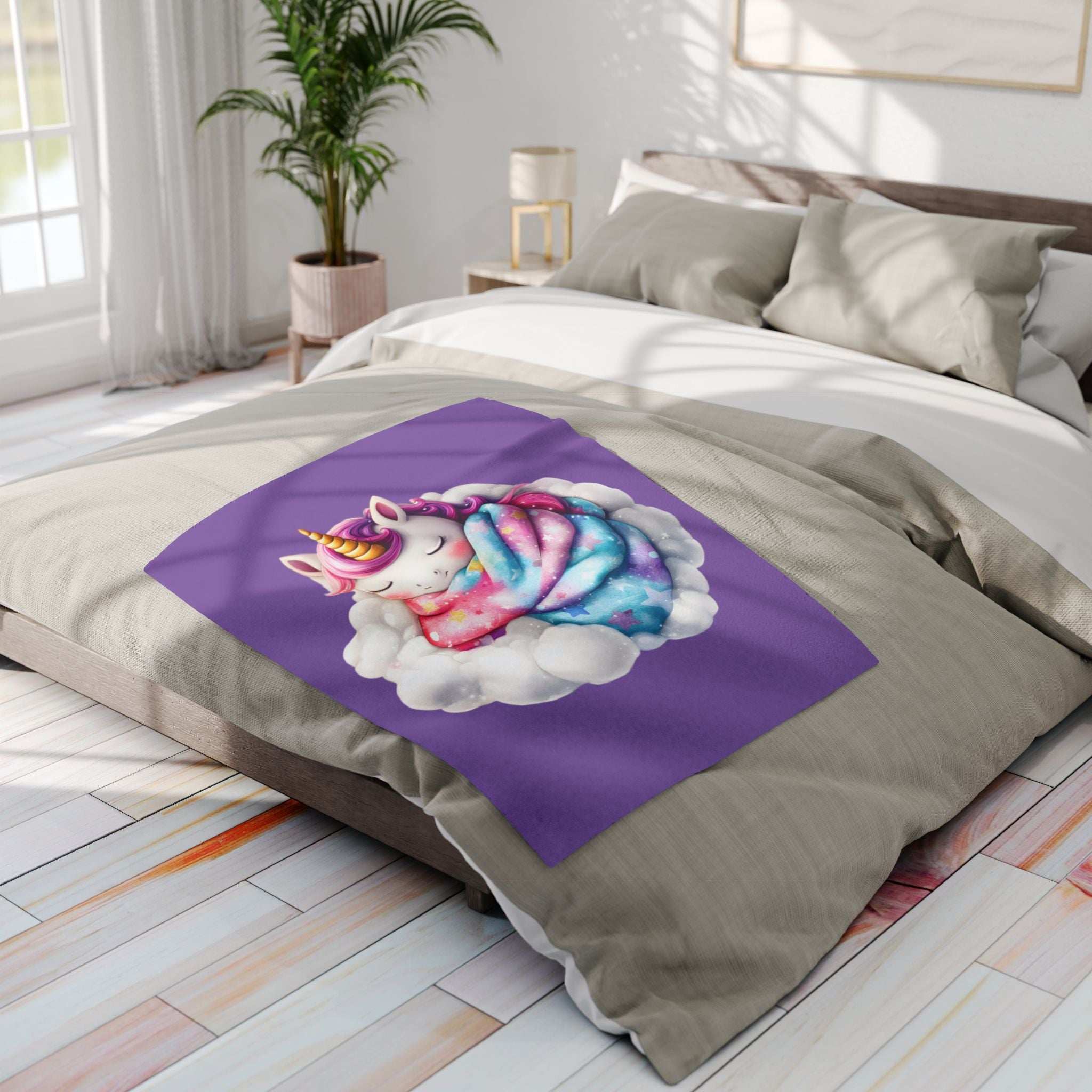 Whimsical Unicorn Fleece Blanket - Cozy Throw for Kids