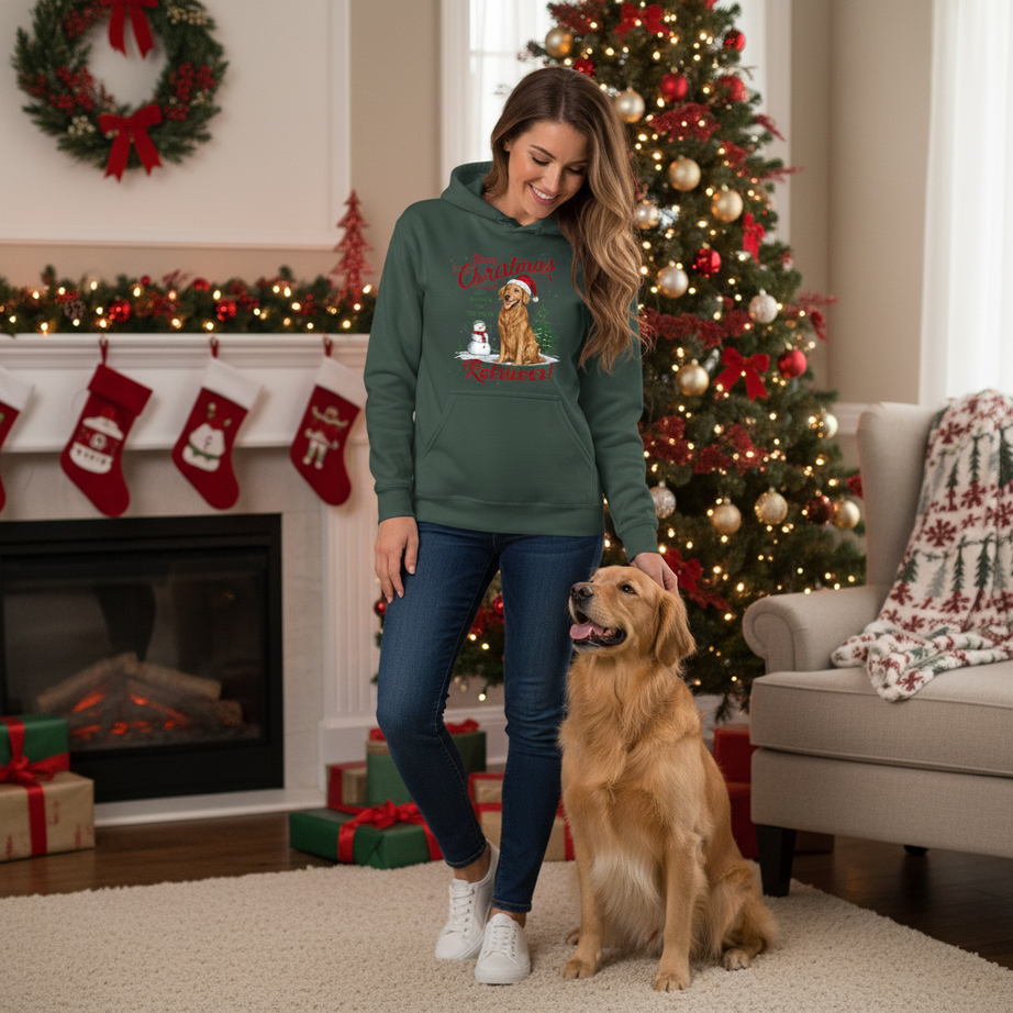 Red Nose Retriever Hoodie - Merry Christmas Sweatshirt