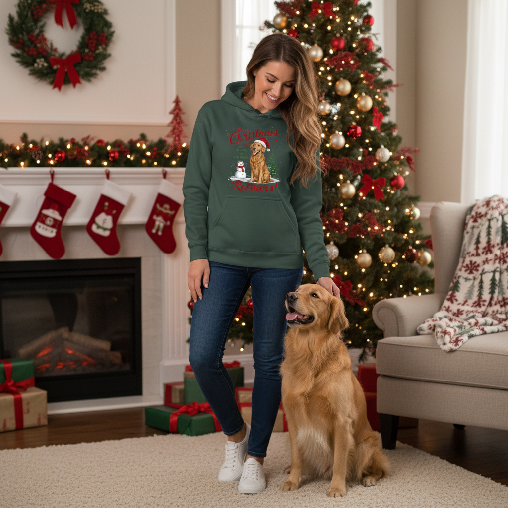 Red Nose Retriever Hoodie - Merry Christmas Sweatshirt