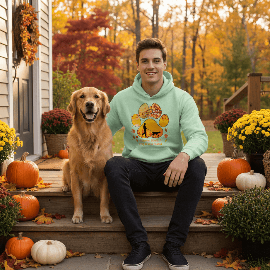 Autumn Leaves Dog Hoodie - Cozy Fall Pet Lover Sweatshirt