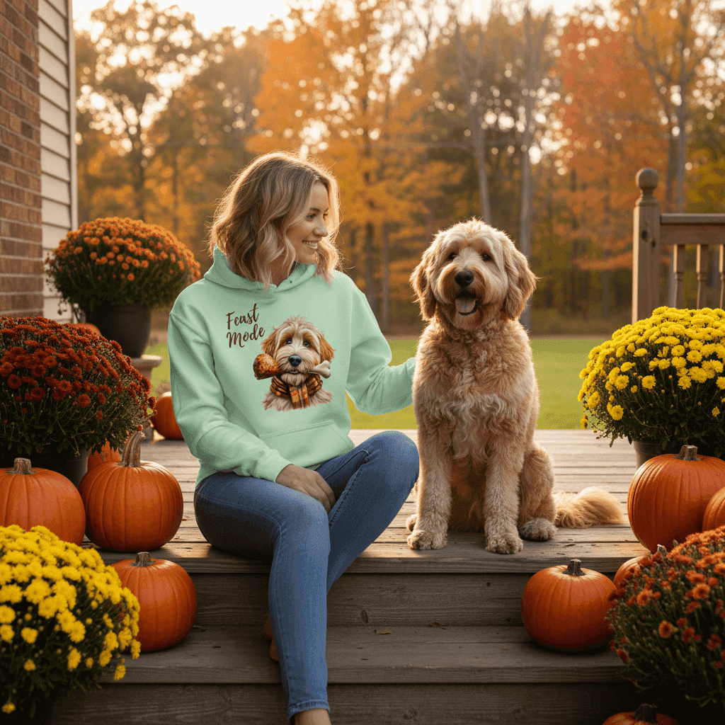 Goldendoodle Turkey Hoodie - Thanksgiving Dog Lover Sweatshirt
