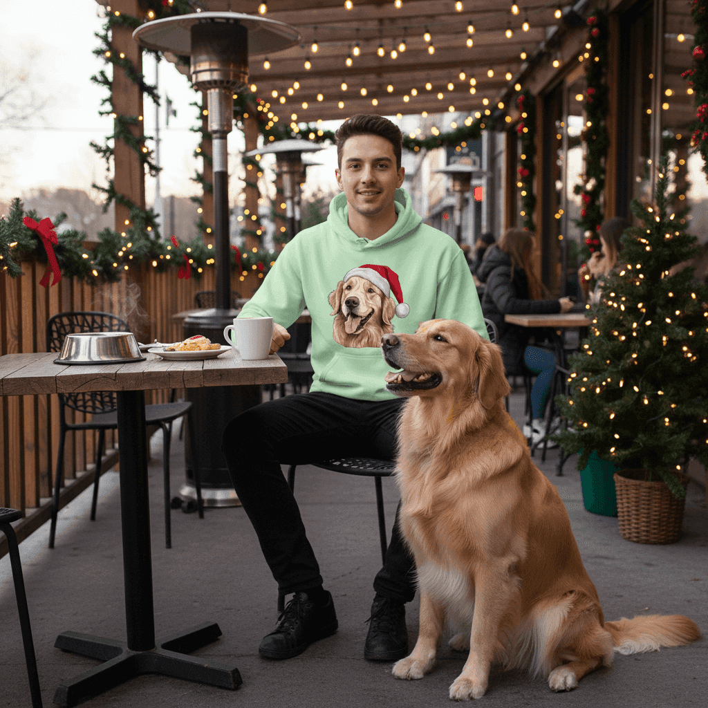 Golden Retriever Holiday Hoodie for Dog Lovers - Cozy Festive