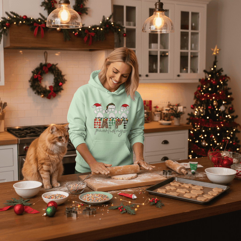 Pawlidays Hoodie - Cute Christmas Pet Lover Sweatshirt