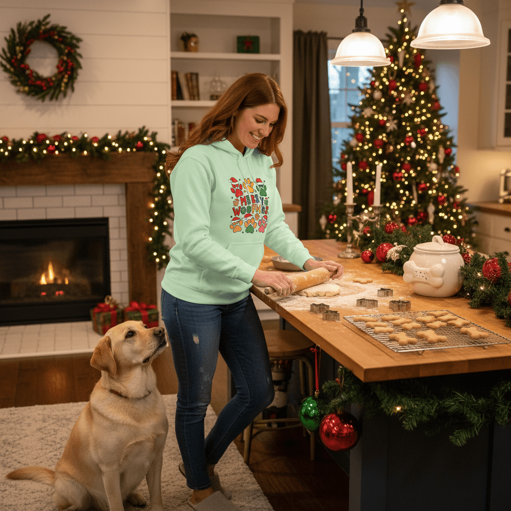 Woofmas Hoodie - Funny Christmas Dog Lover Sweatshirt