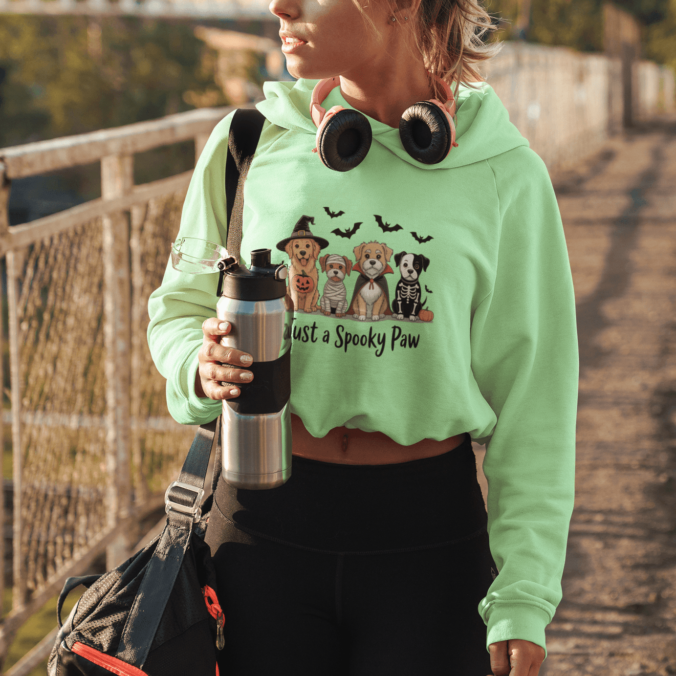 Halloween Just A Spooky Paw Hoodie Sweatshirt