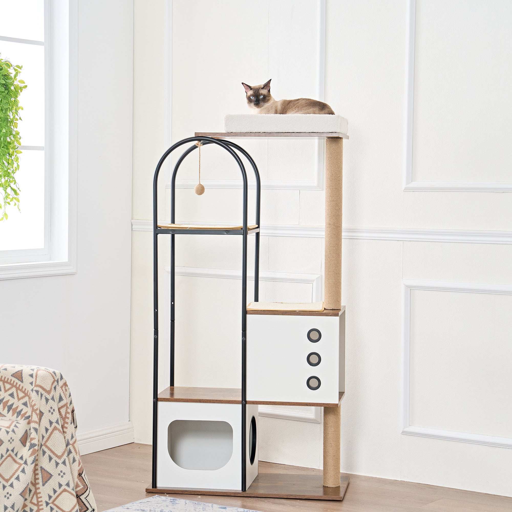 Modern Arched Cat Tree Tower - Multi-Level