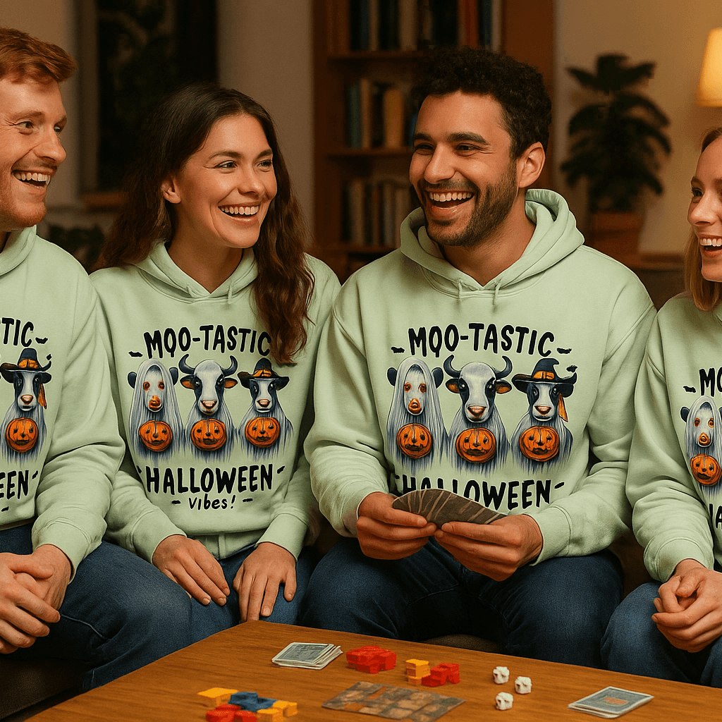 Moo-Tastic Hoodie Sweatshirt - Cow Print Style