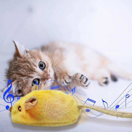 Interactive Rechargeable Mouse Cat Toy with LED Lights