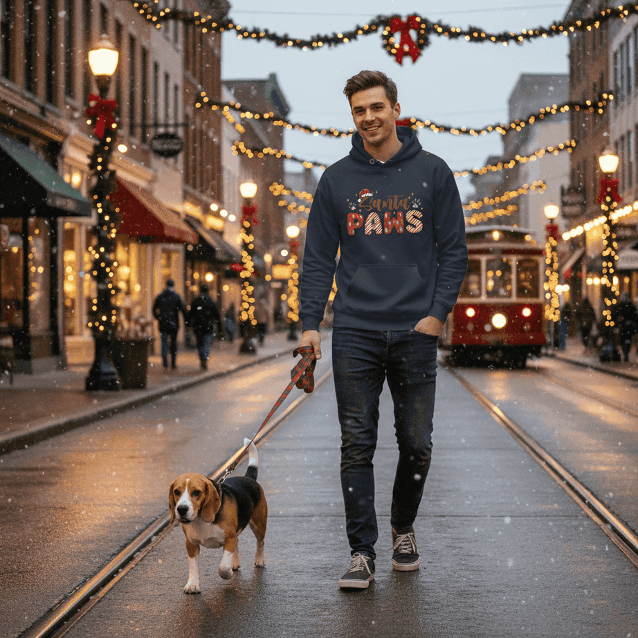 Santa Paws Holiday Hoodie for Dog Lovers - Cozy Festive Gift