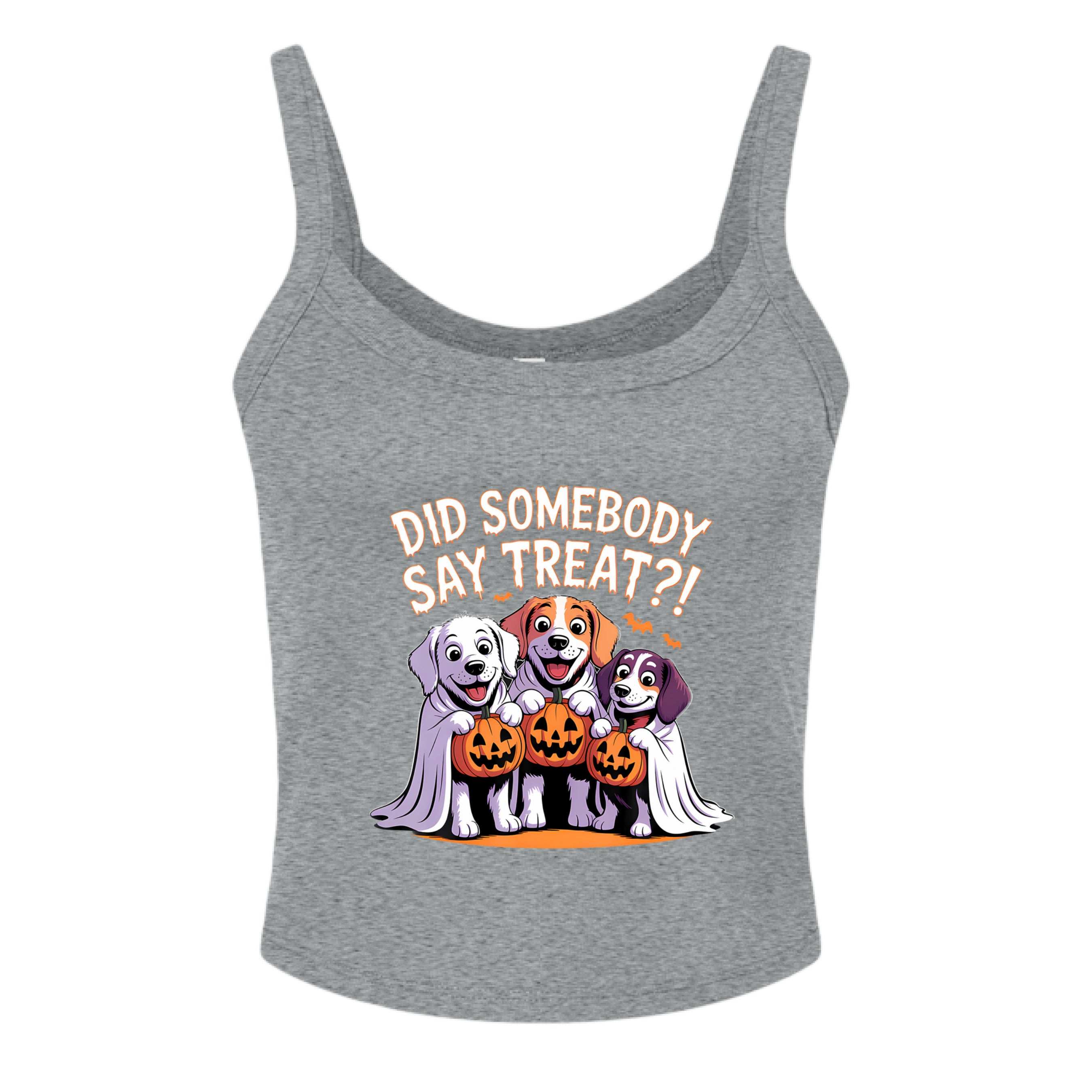 Did Somebody Say Treats Cropped Tank Top - Cute Dog Lover Pet Parent Crop Top