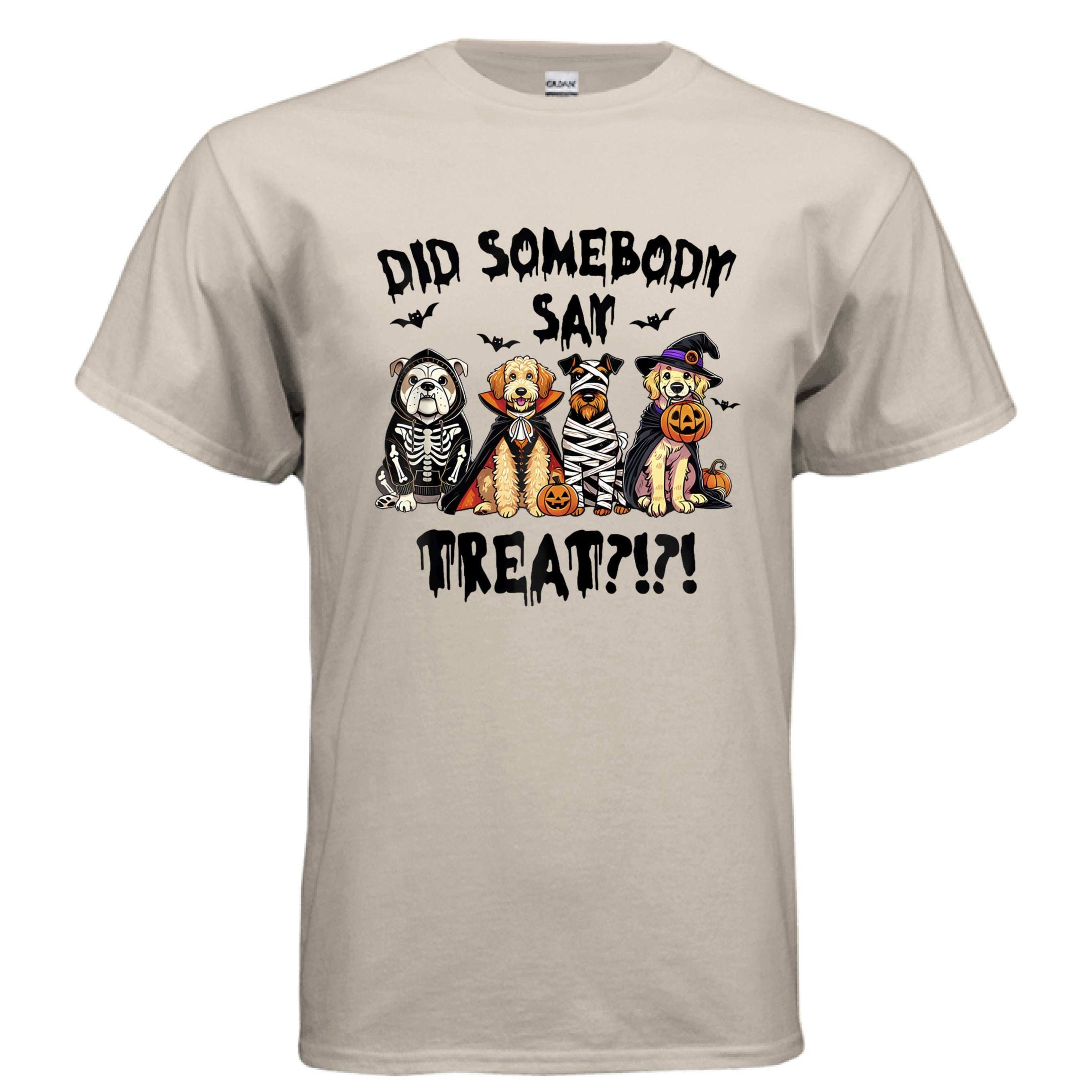 Did Somebody Say Treats Spooky T-Shirt - Halloween Dog Lover Pet Parent Tee