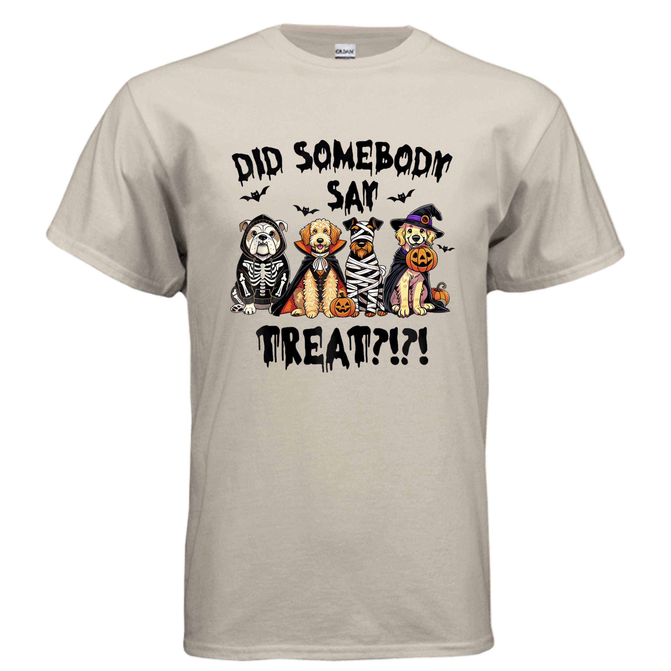 Did Somebody Say Treats Spooky T-Shirt - Halloween Dog Lover Pet Parent Tee