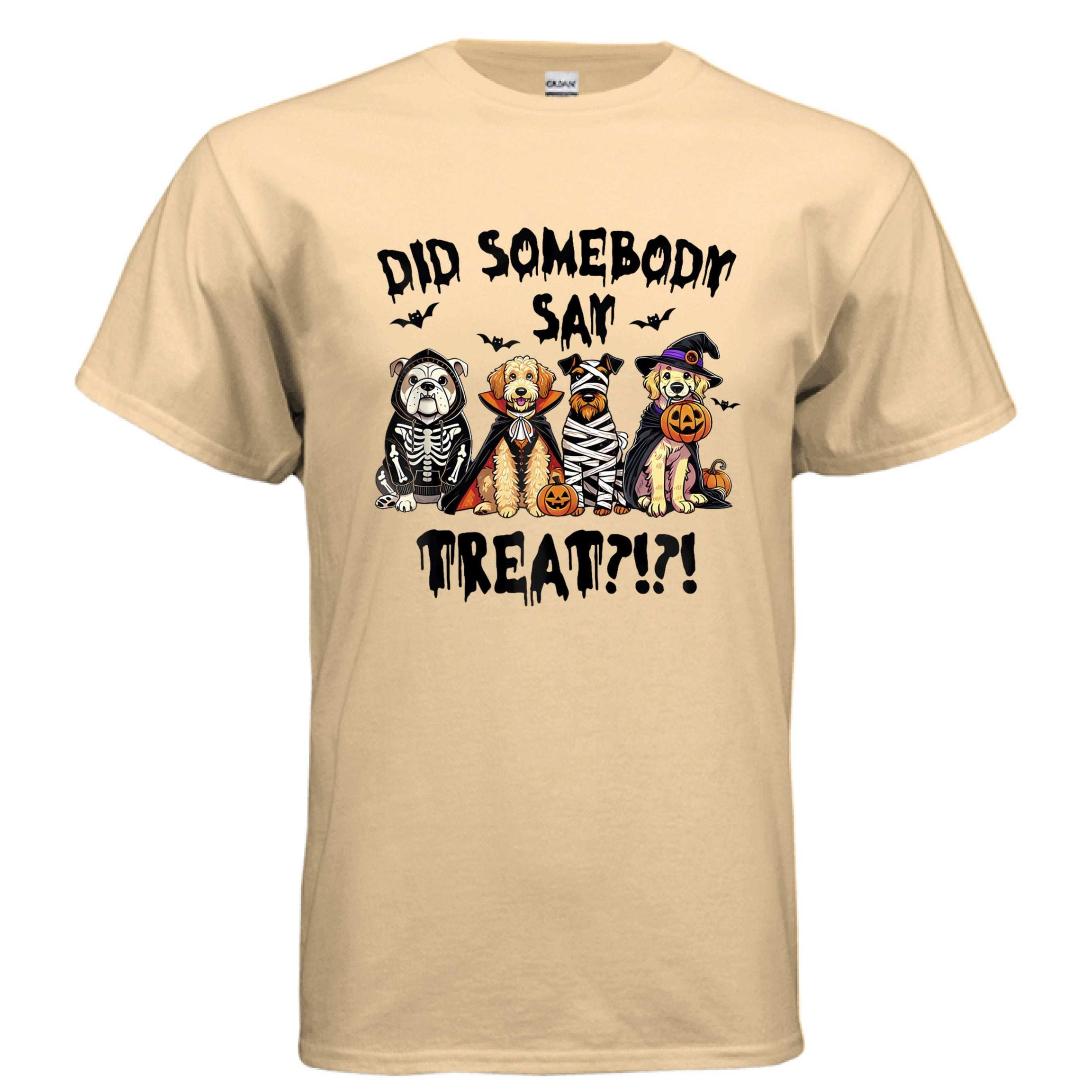 Did Somebody Say Treats Spooky T-Shirt - Halloween Dog Lover Pet Parent Tee