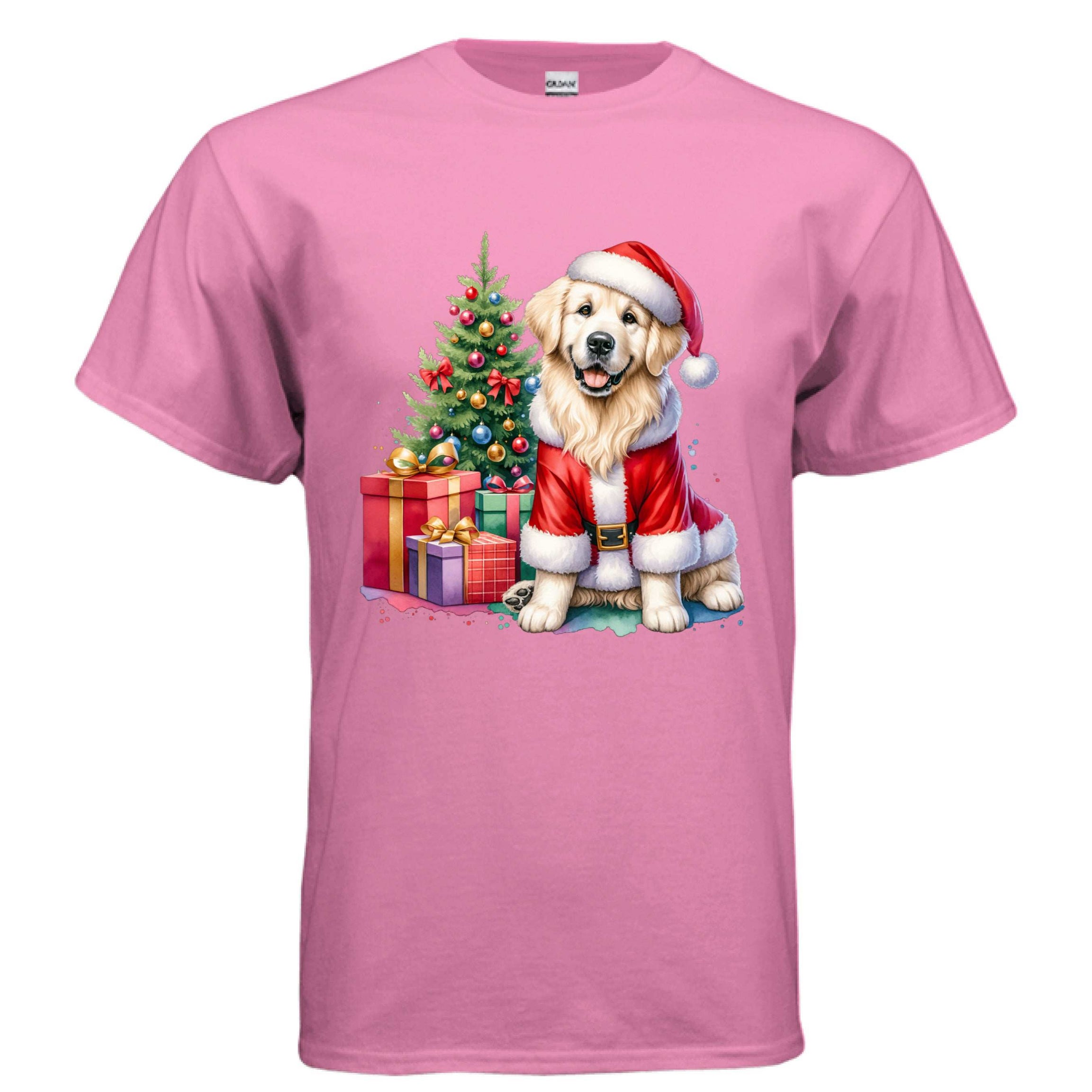 Golden Retriever Christmas Present T-shirt - Festive Holiday Dog Lover Tee