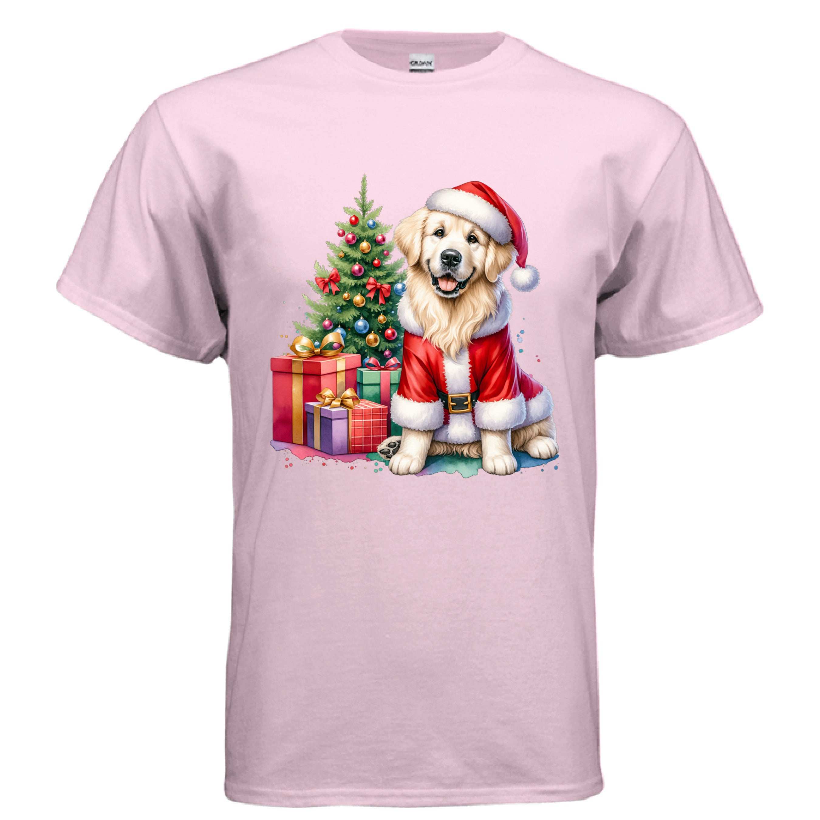Golden Retriever Christmas Present T-shirt - Festive Holiday Dog Lover Tee