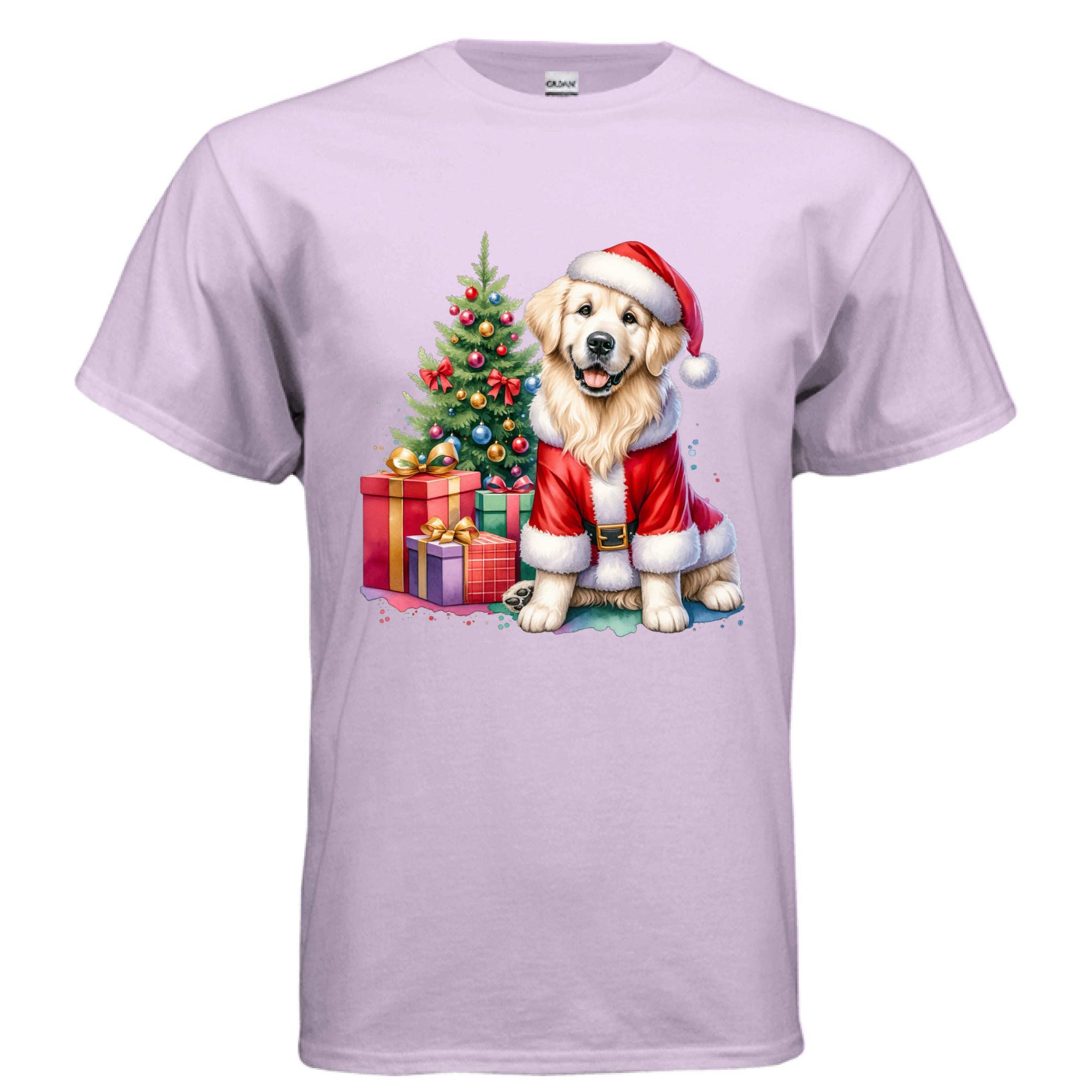 Golden Retriever Christmas Present T-shirt - Festive Holiday Dog Lover Tee