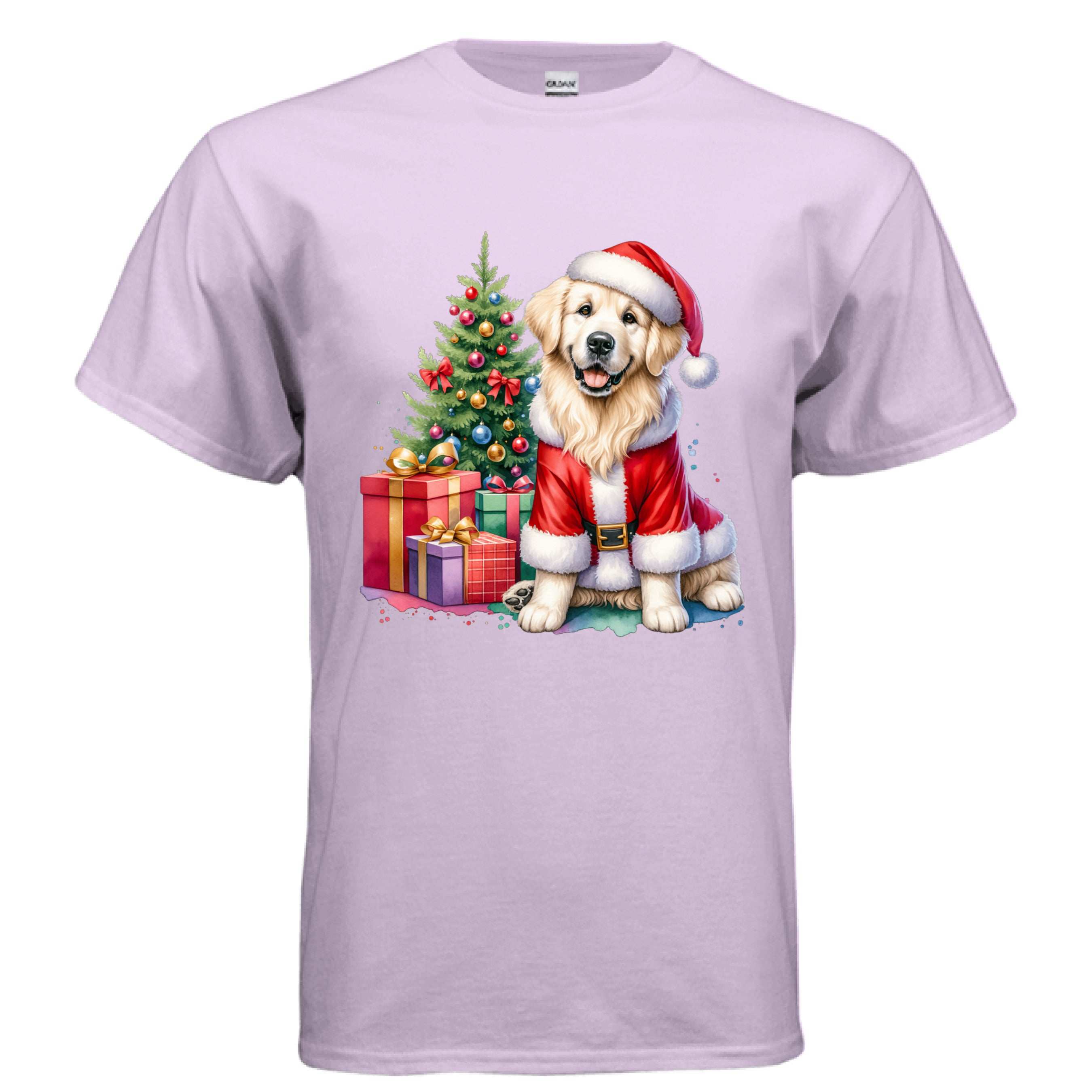 Golden Retriever Christmas Present T-shirt - Festive Holiday Dog Lover Tee