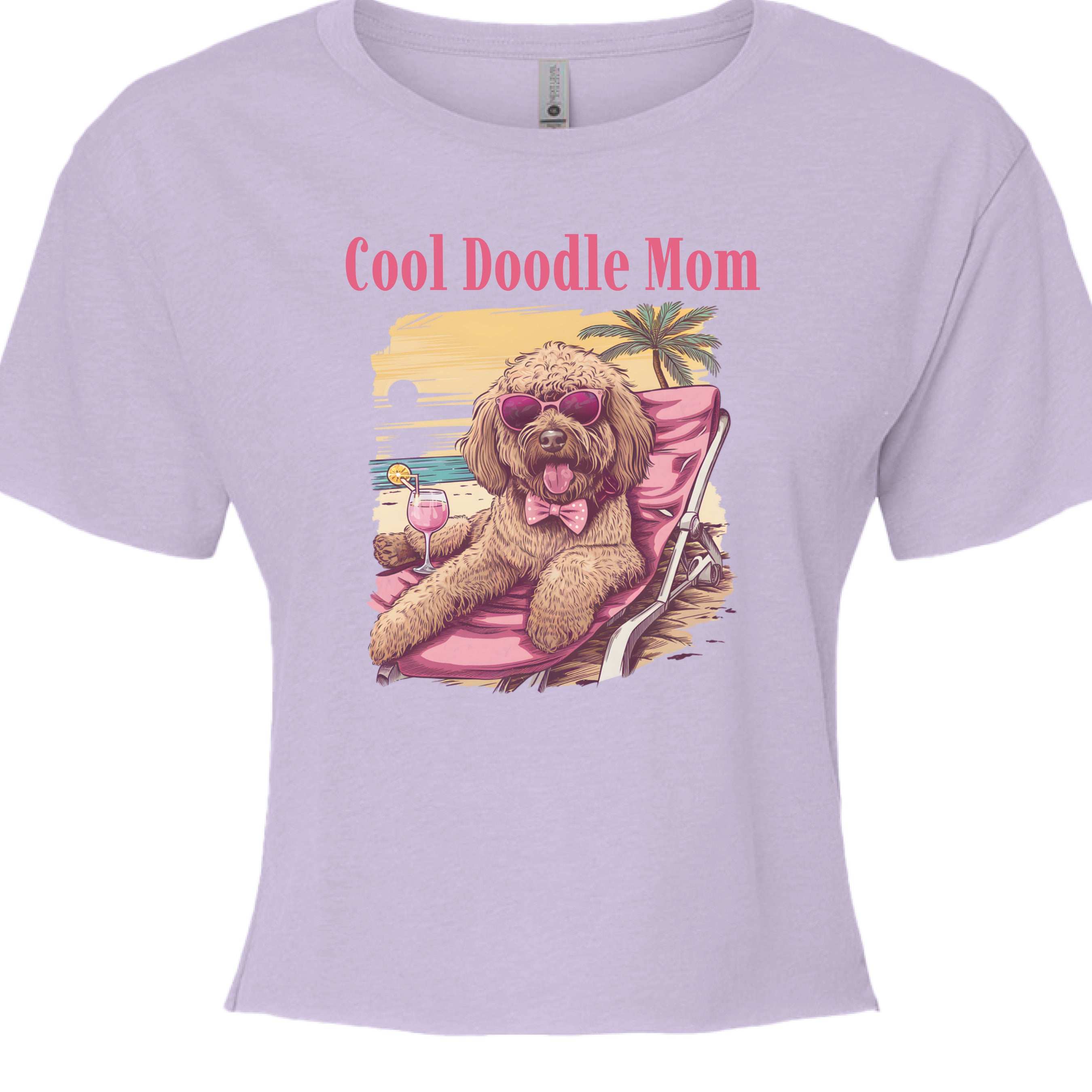 Cool Doodle Mom Beach Scene T-Shirt