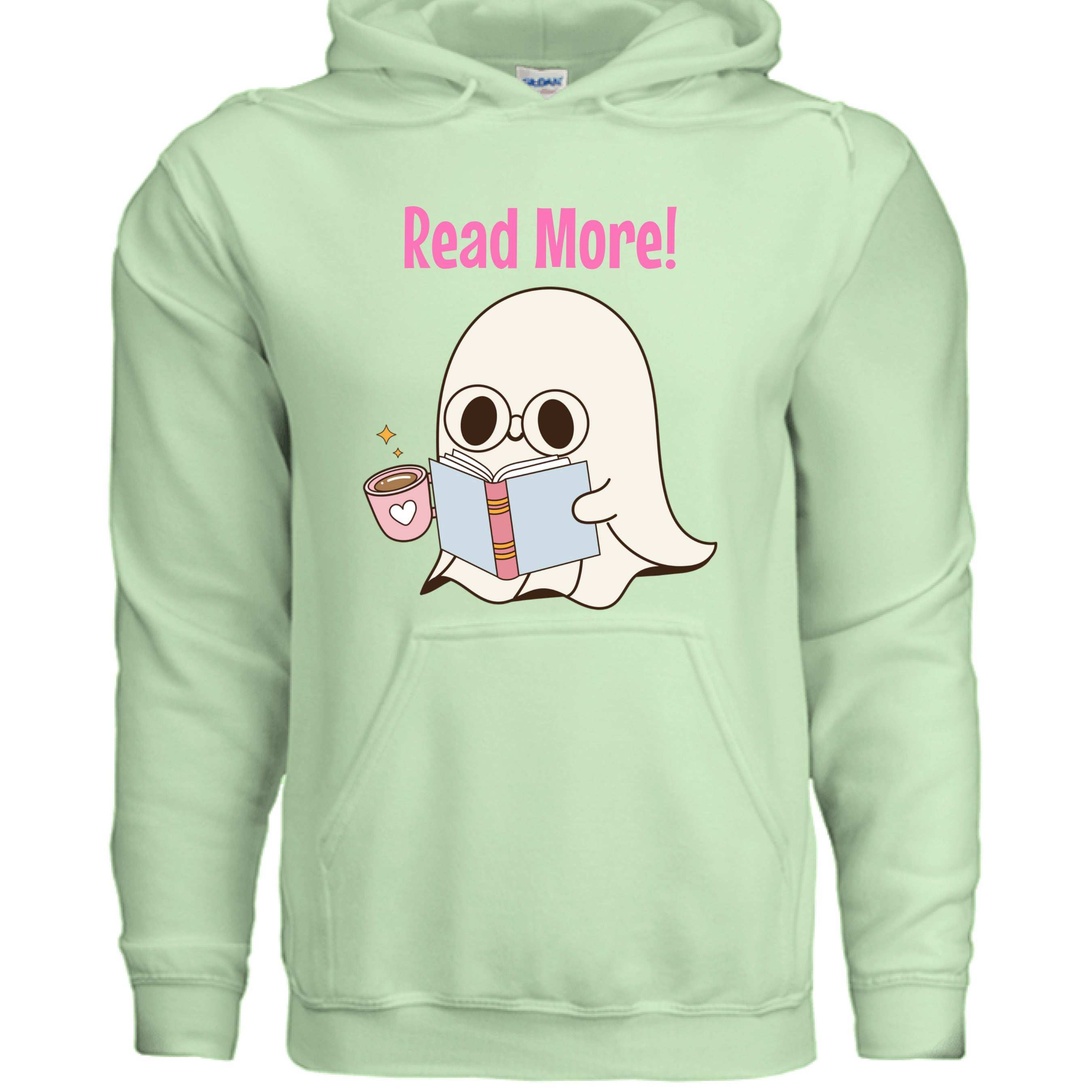 Cute Ghost Read More Hoodie Sweatshirt - Bookworm Halloween