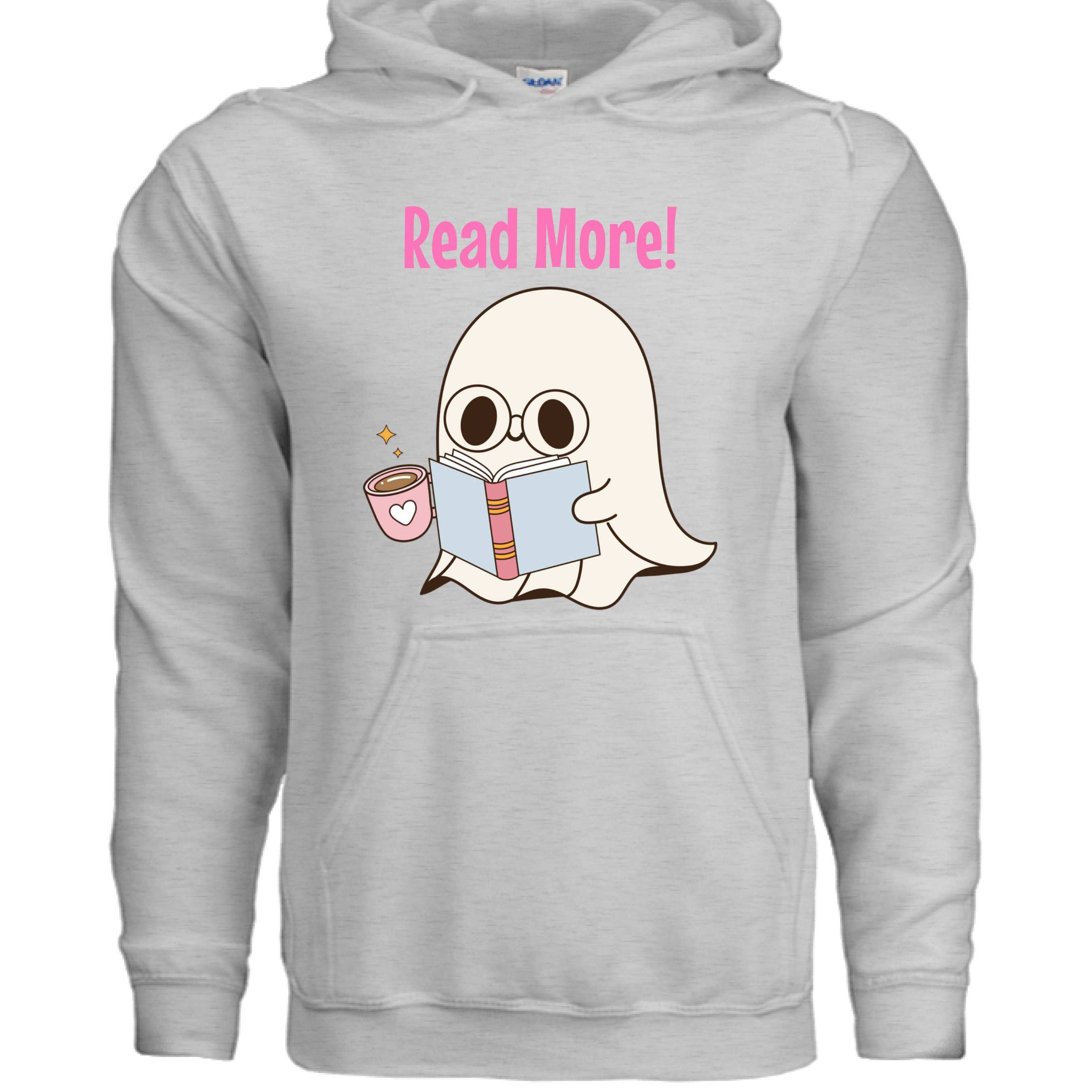 Cute Ghost Read More Hoodie Sweatshirt - Bookworm Halloween