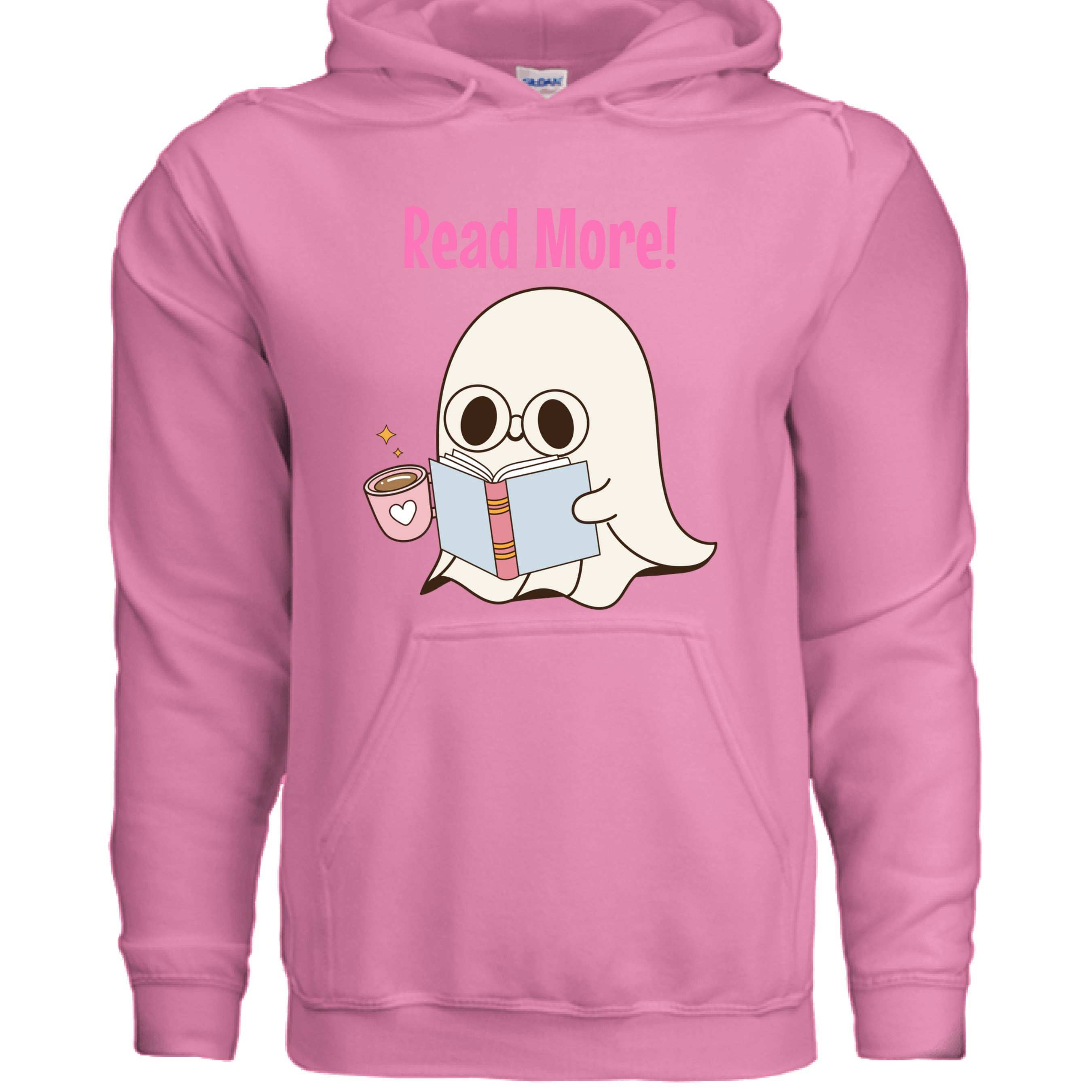 Cute Ghost Read More Hoodie Sweatshirt - Bookworm Halloween