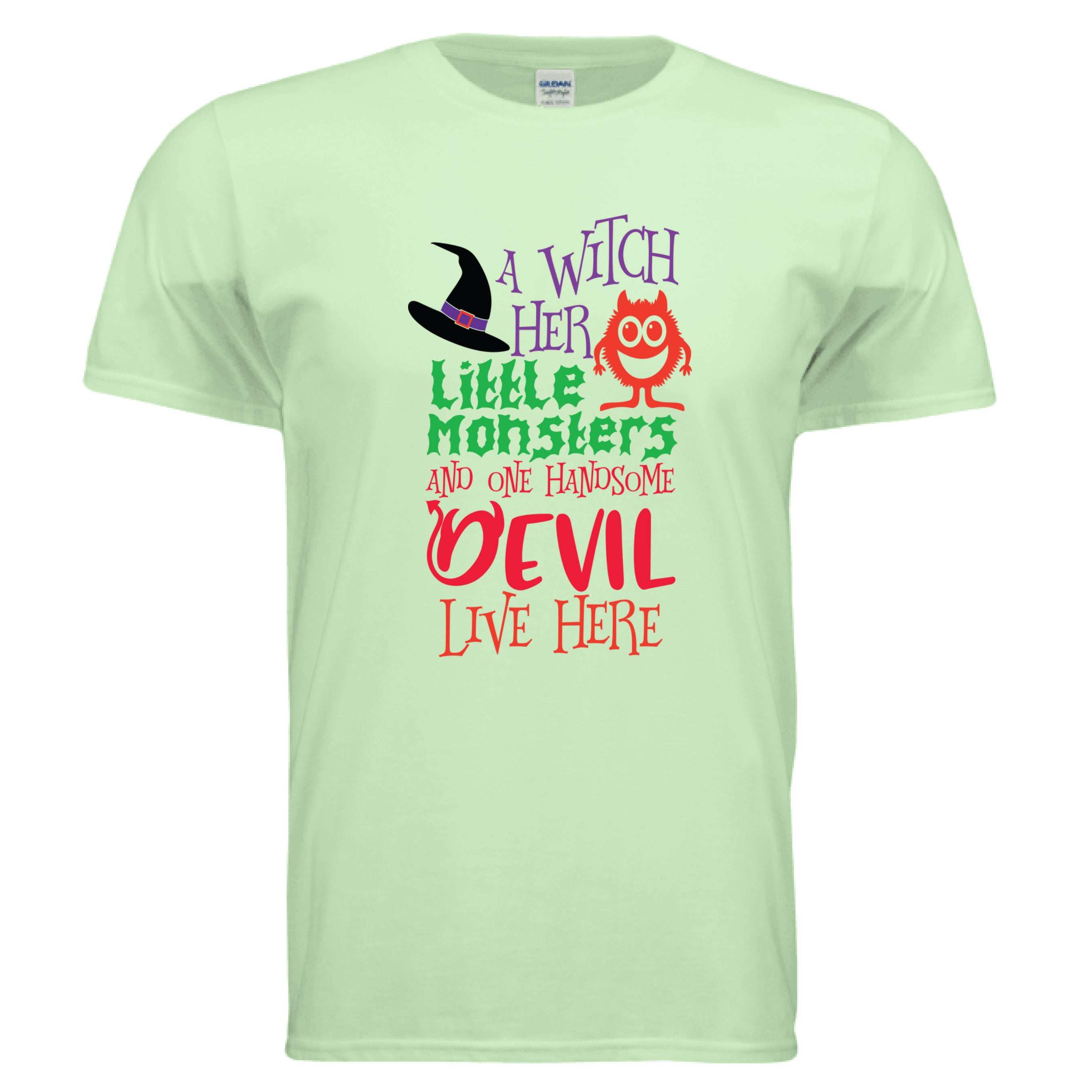 Witch and Family T-Shirt - Halloween Family Style