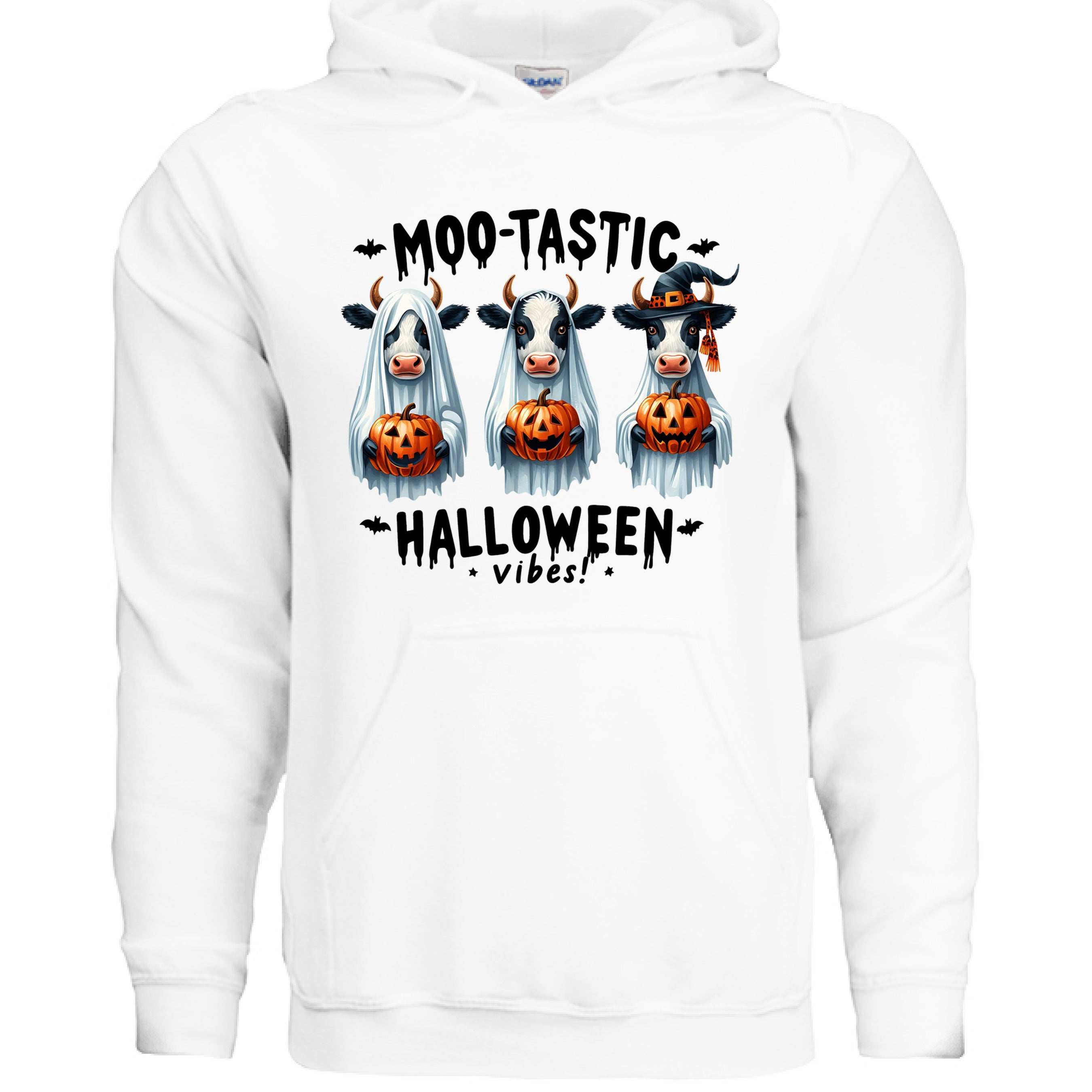 Moo-Tastic Hoodie Sweatshirt - Cow Print Style