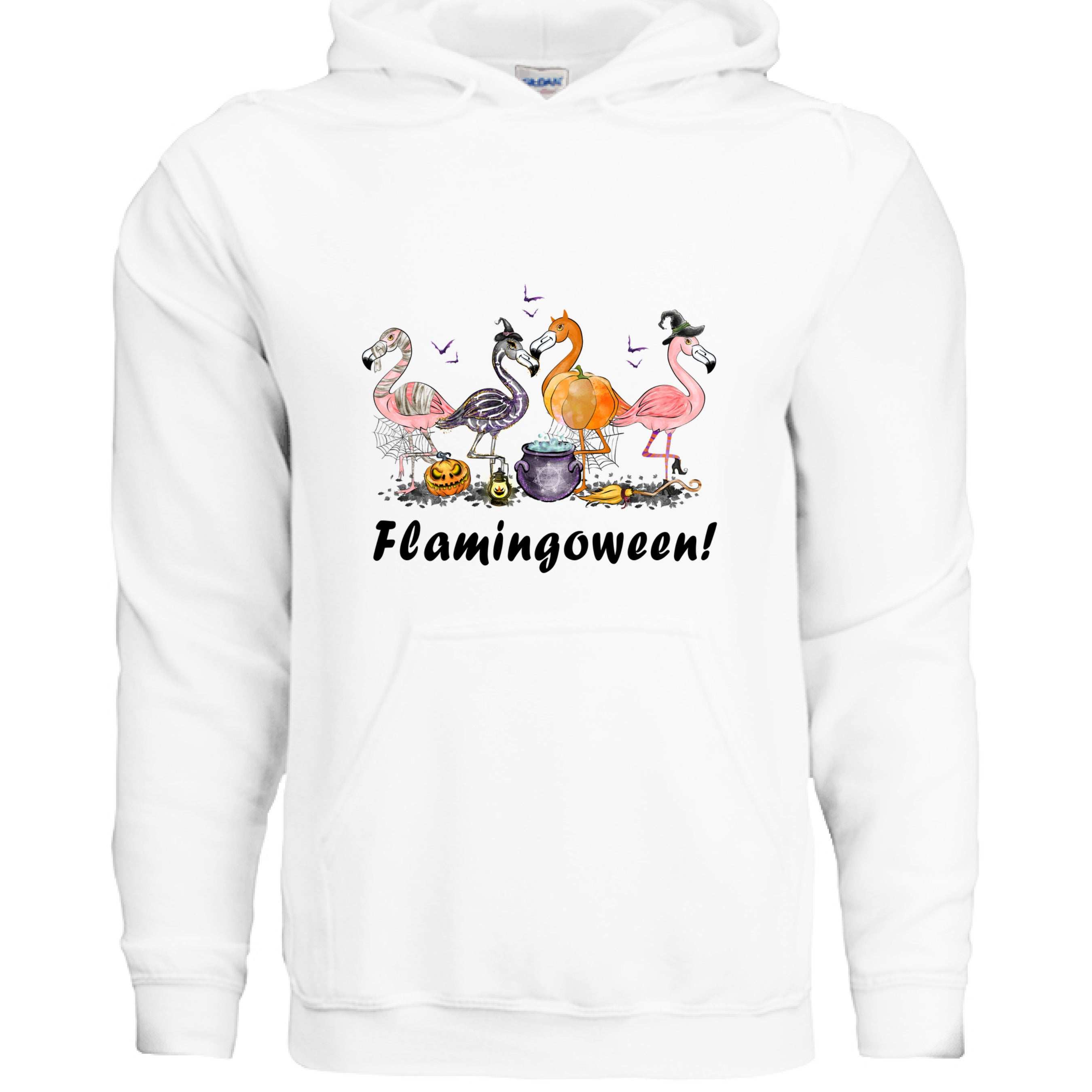 Flamingoween Hoodie Sweatshirt - Flamingo Halloween Style
