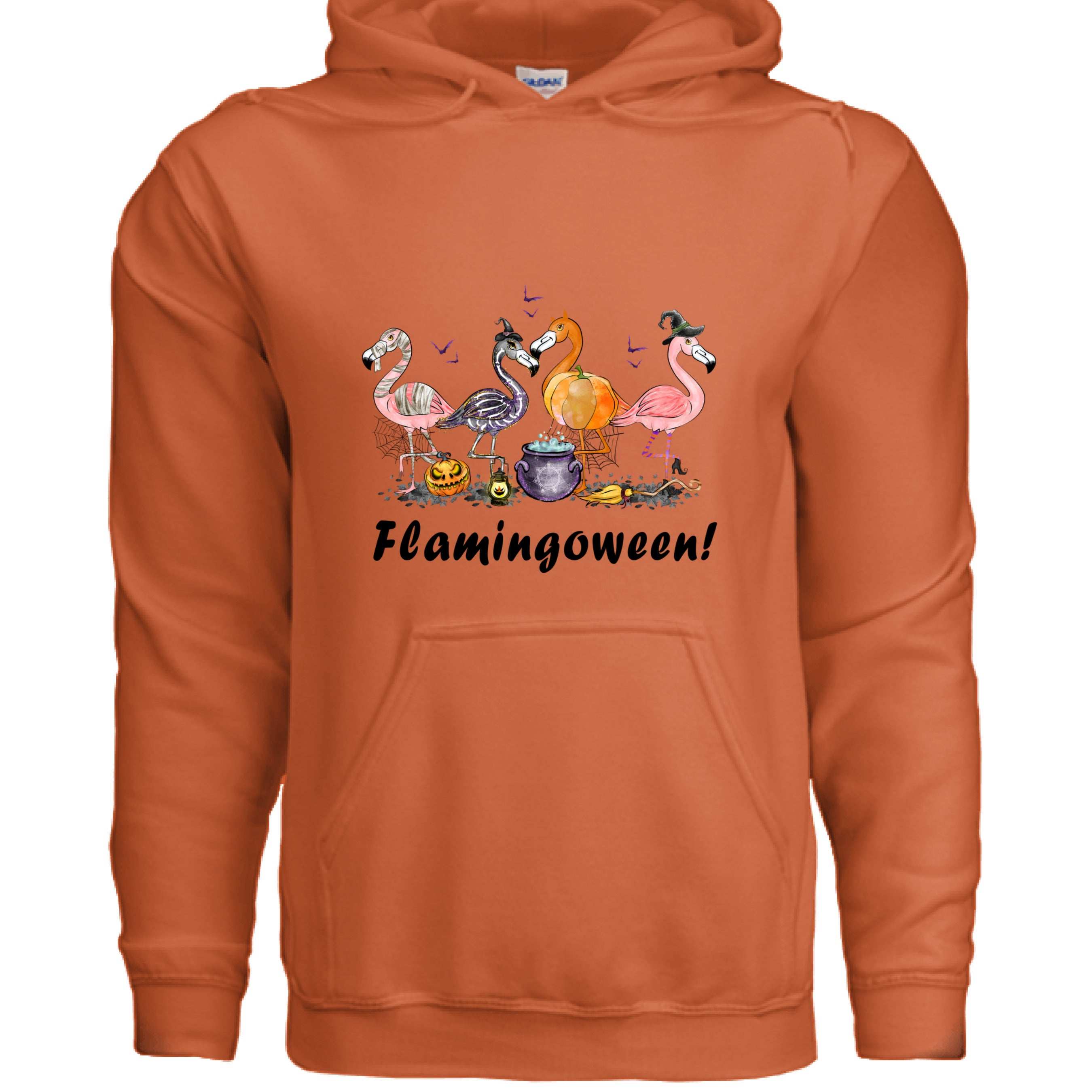 Flamingoween Hoodie Sweatshirt - Flamingo Halloween Style