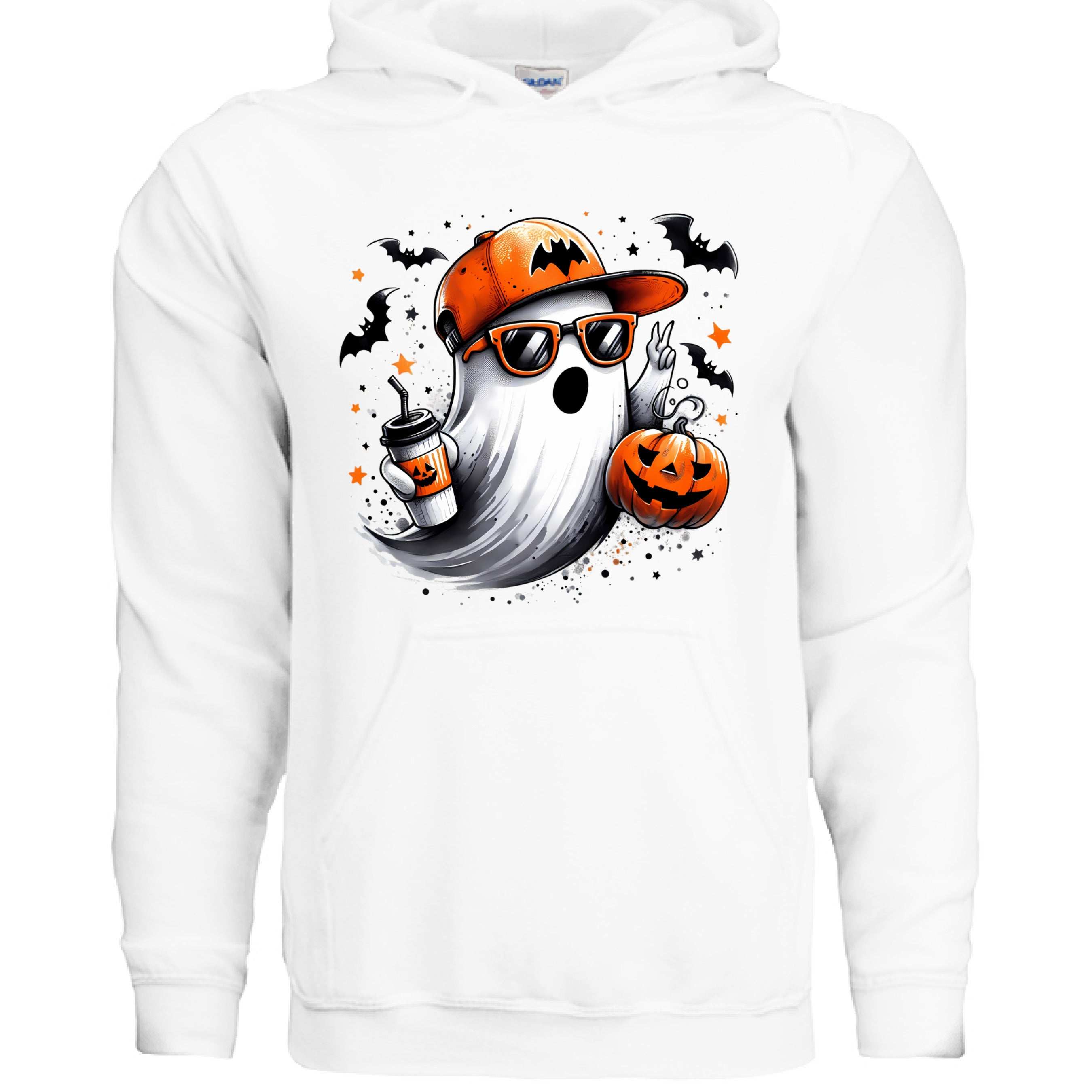 Ghost Throwing Deuces Hoodie - Playful Spirit Sweatshirt