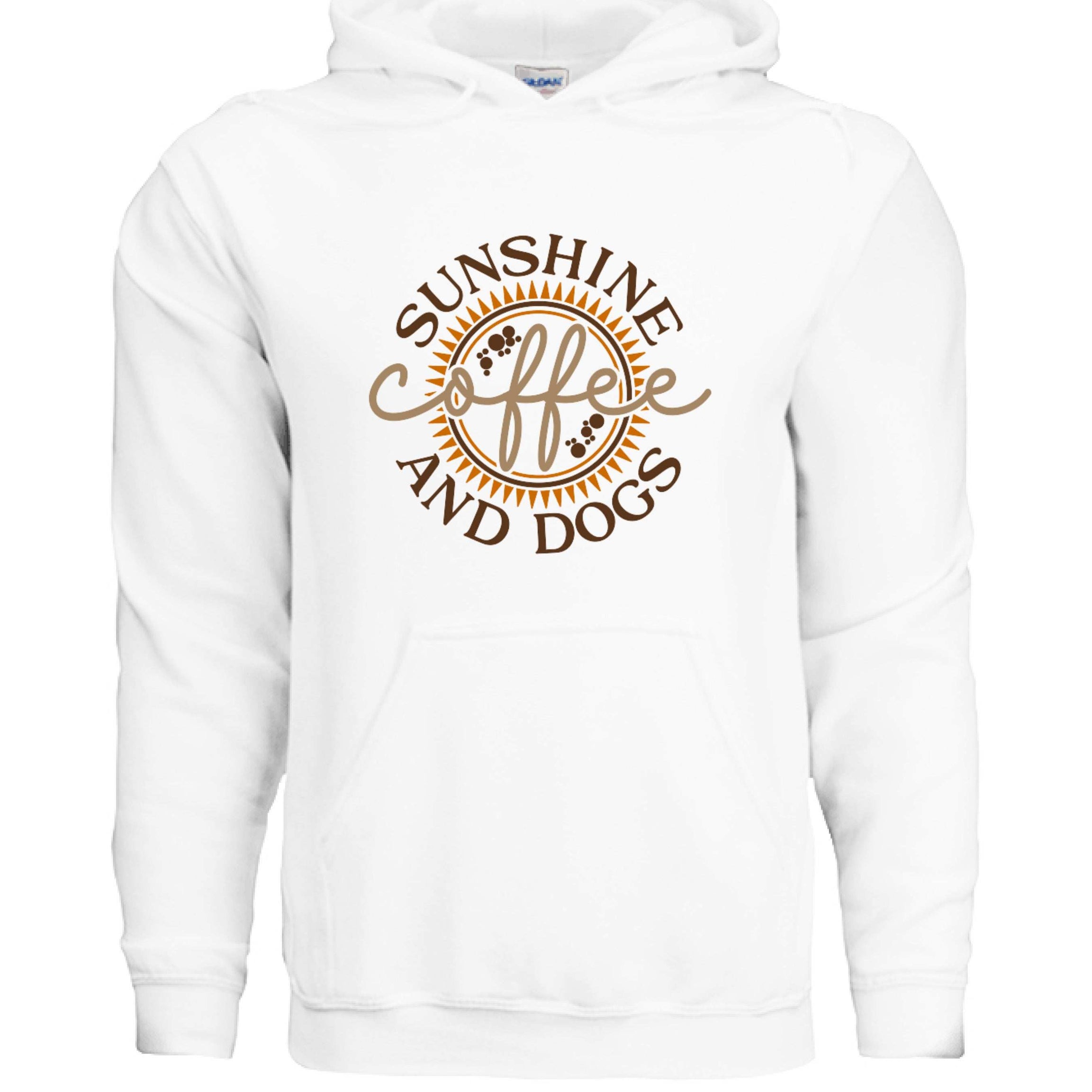 Sun Coffee Dog Hoodie Sweatshirt - Dog Lover Coffee Culture