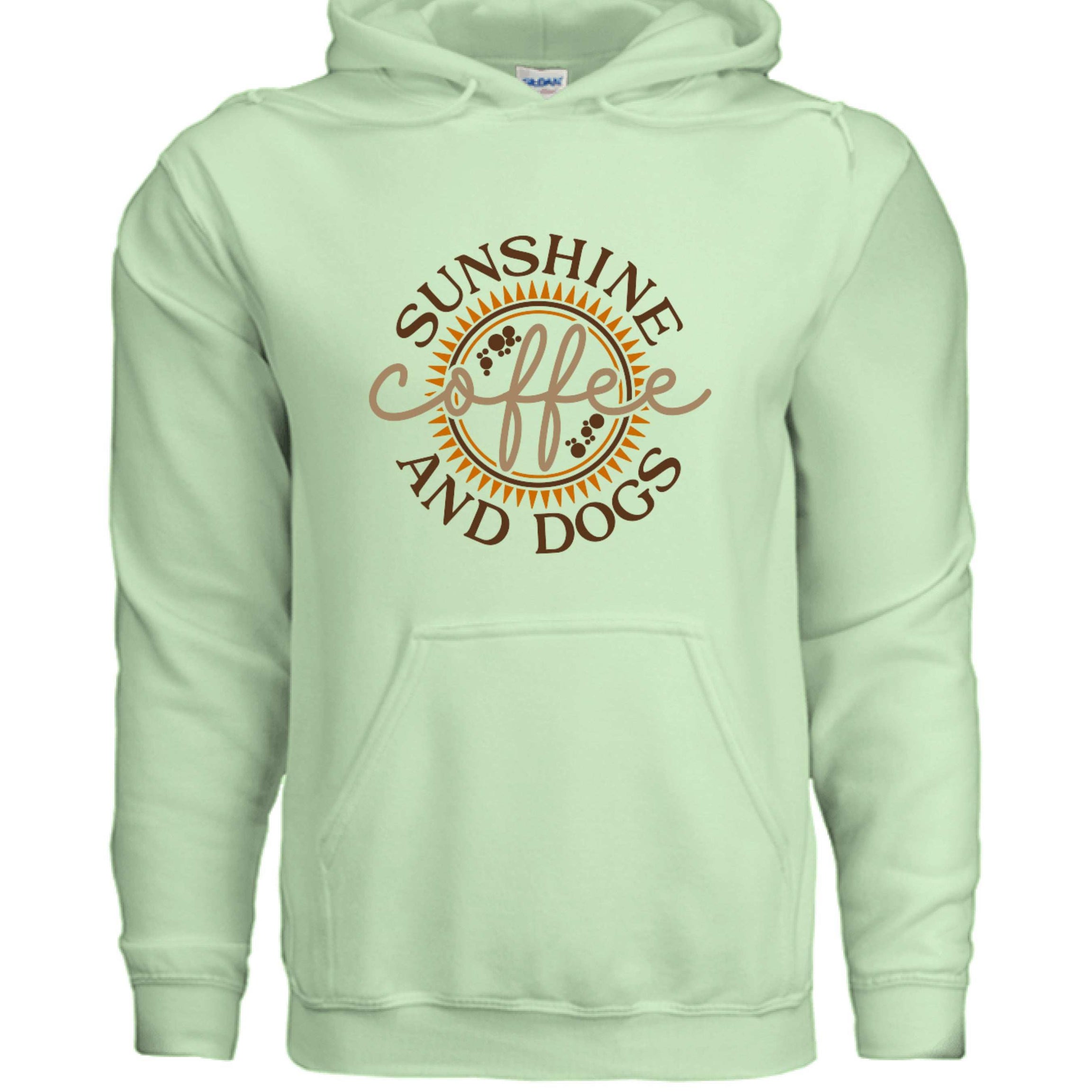 Sun Coffee Dog Hoodie Sweatshirt - Dog Lover Coffee Culture