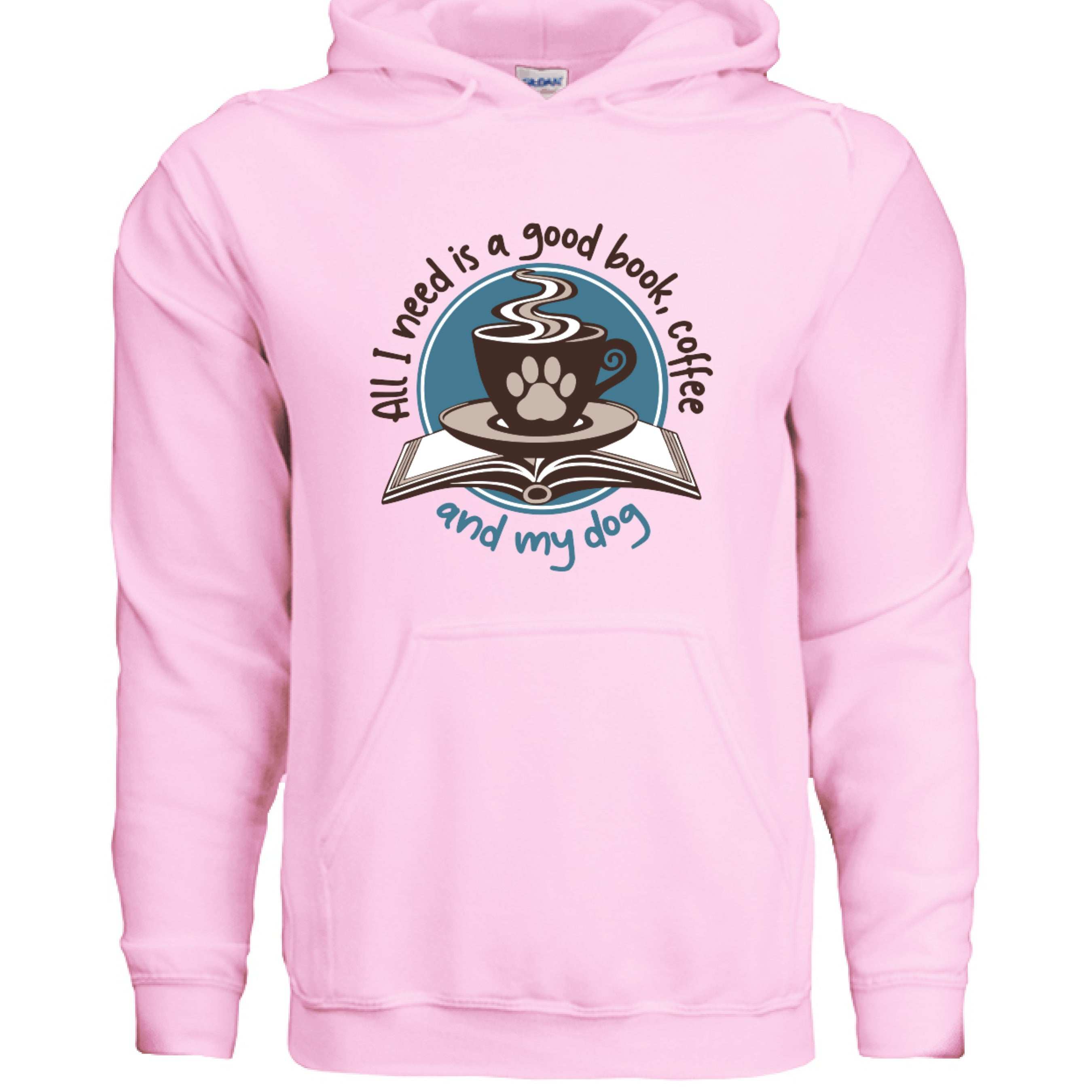 Book Coffee Dog Hoodie Sweatshirt - Bookworm Pet Parent