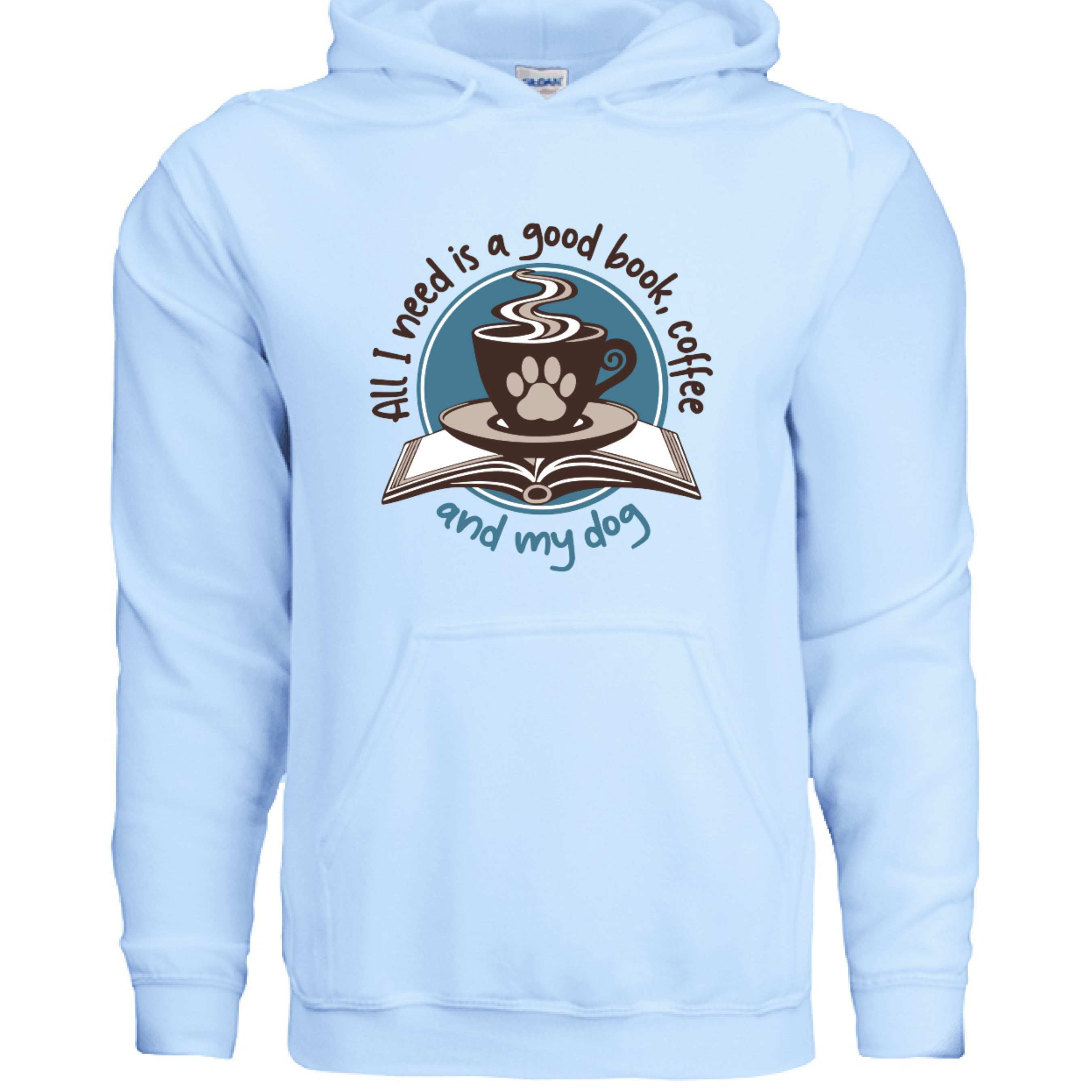 Book Coffee Dog Hoodie Sweatshirt - Bookworm Pet Parent