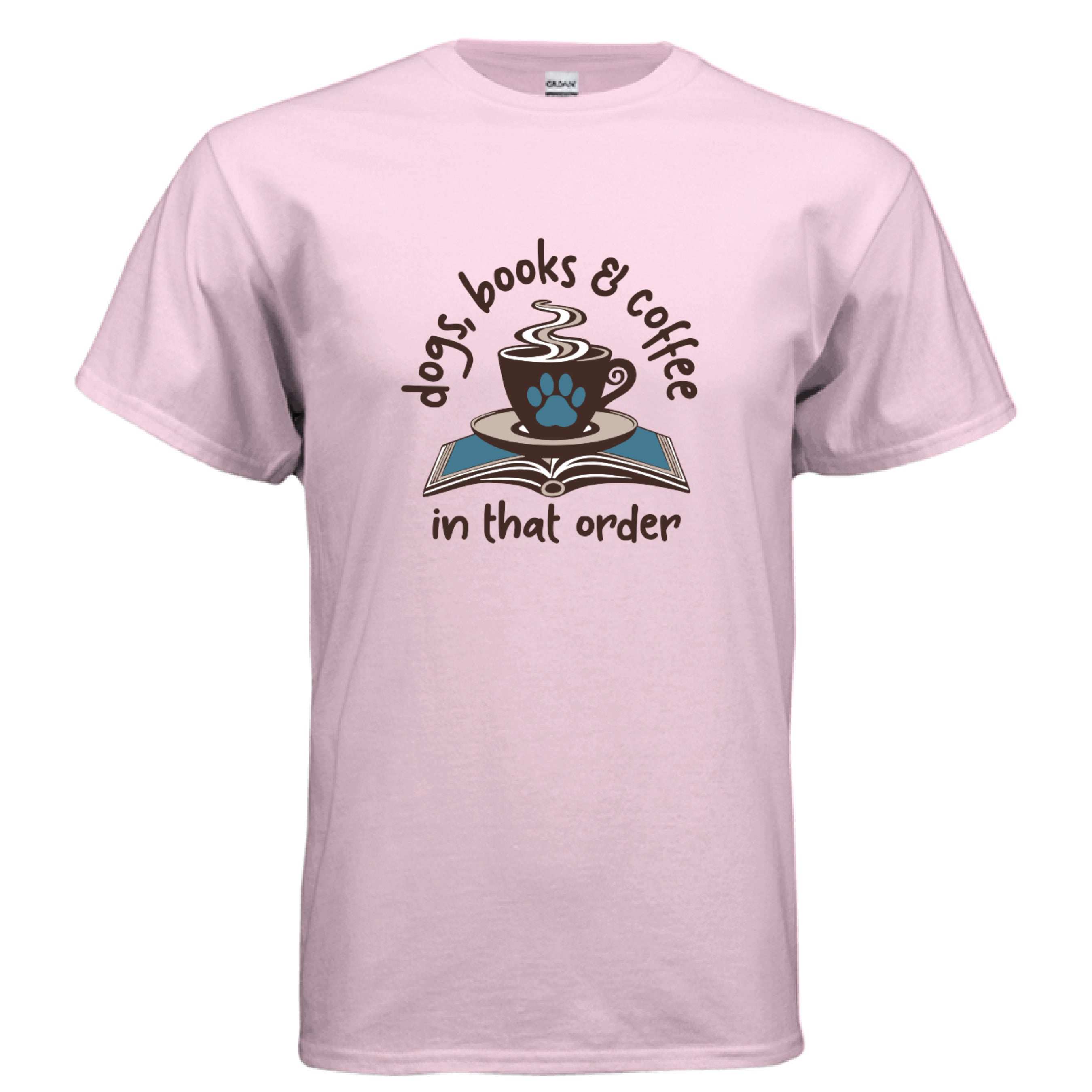 Dogs Books Coffee T-Shirt - Literary Pet Parent Lifestyle