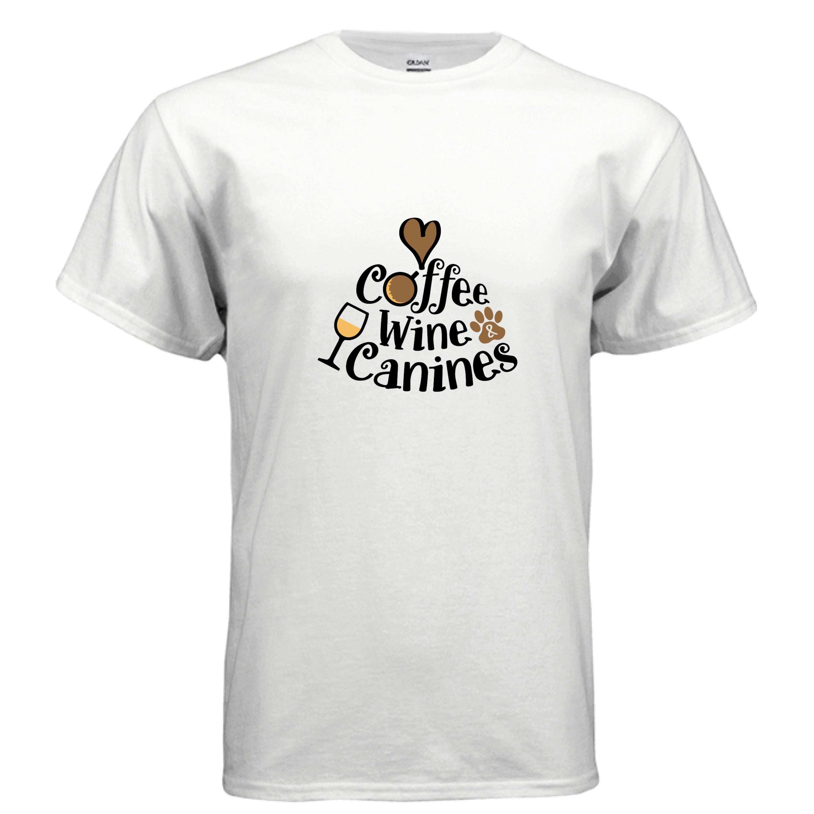 Love Coffee Wine Canines T-Shirt - Dog Parent Lifestyle
