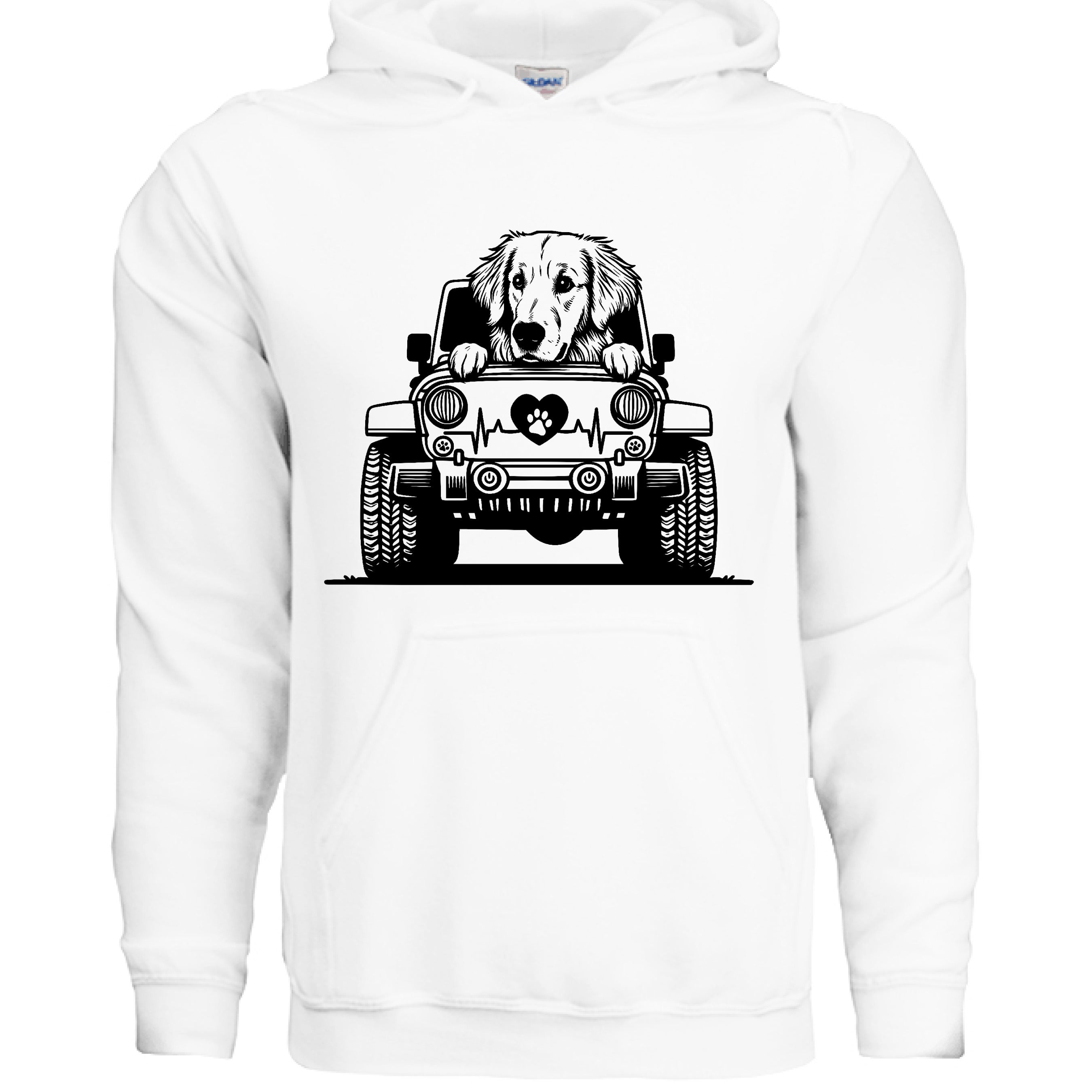 Jeep Autzen Golden Retriever Hoodie - Dog Lover Sweatshirt