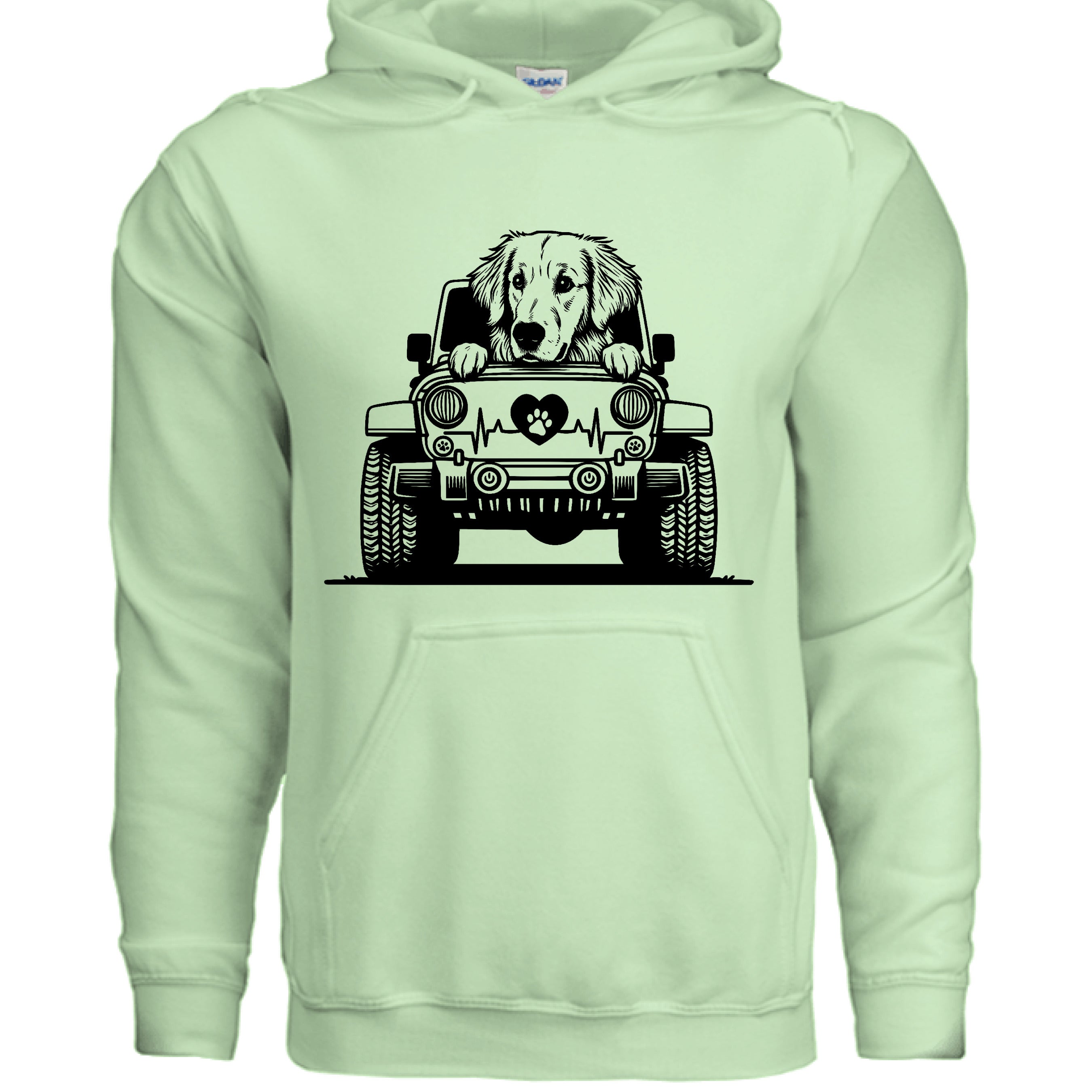 Jeep Autzen Golden Retriever Hoodie - Dog Lover Sweatshirt