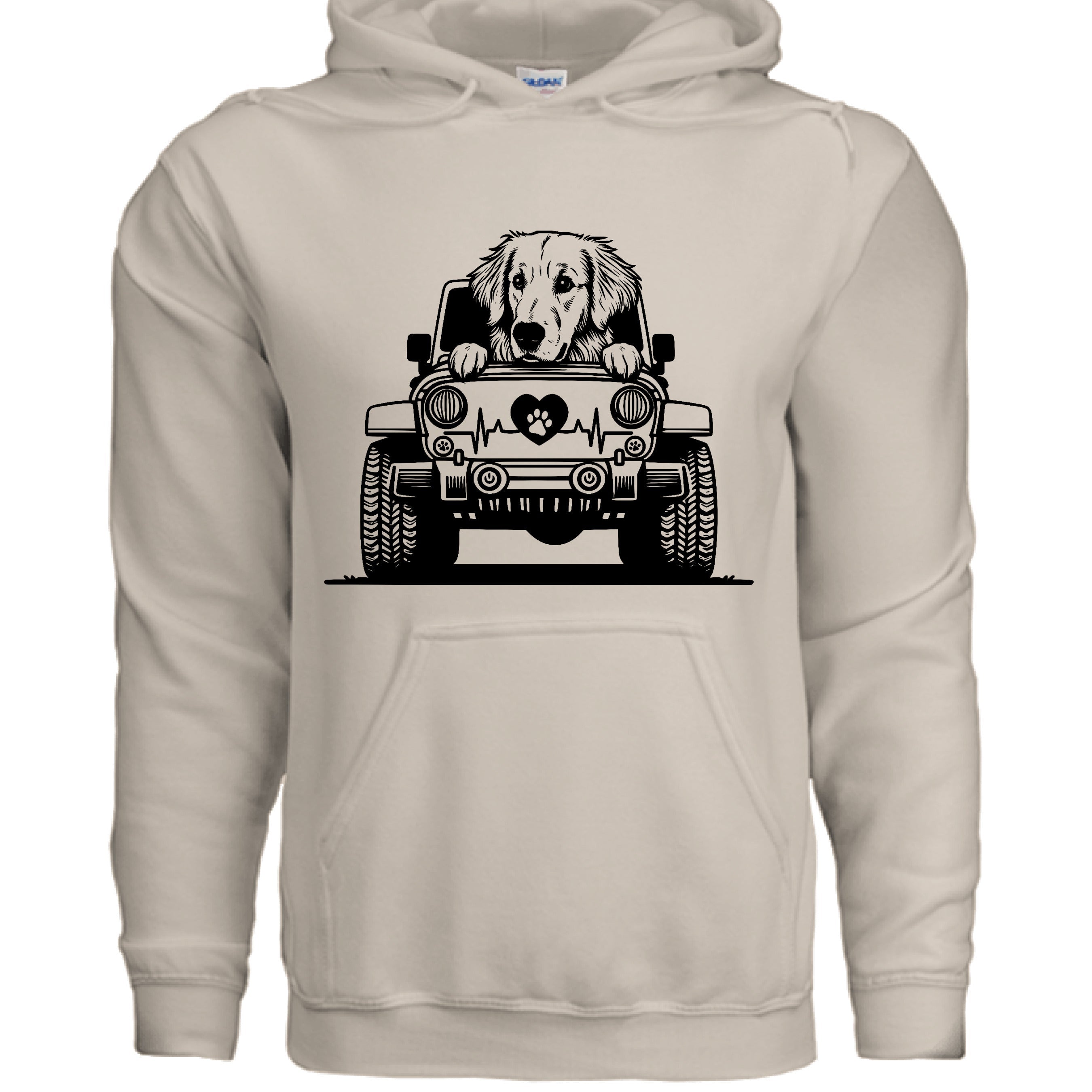 Jeep Autzen Golden Retriever Hoodie - Dog Lover Sweatshirt