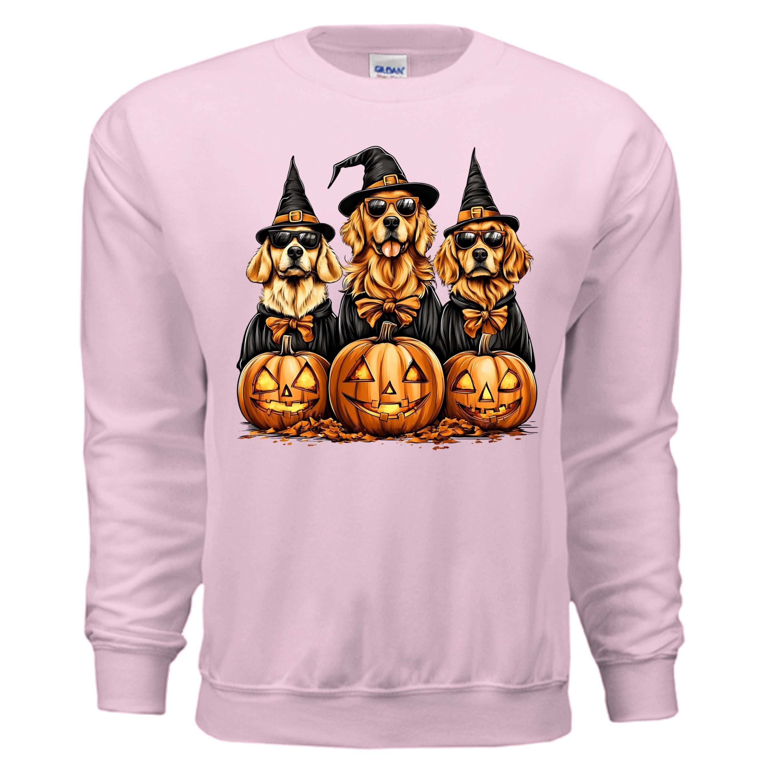 Golden Retriever Halloween Sweatshirt - Witch Dogs