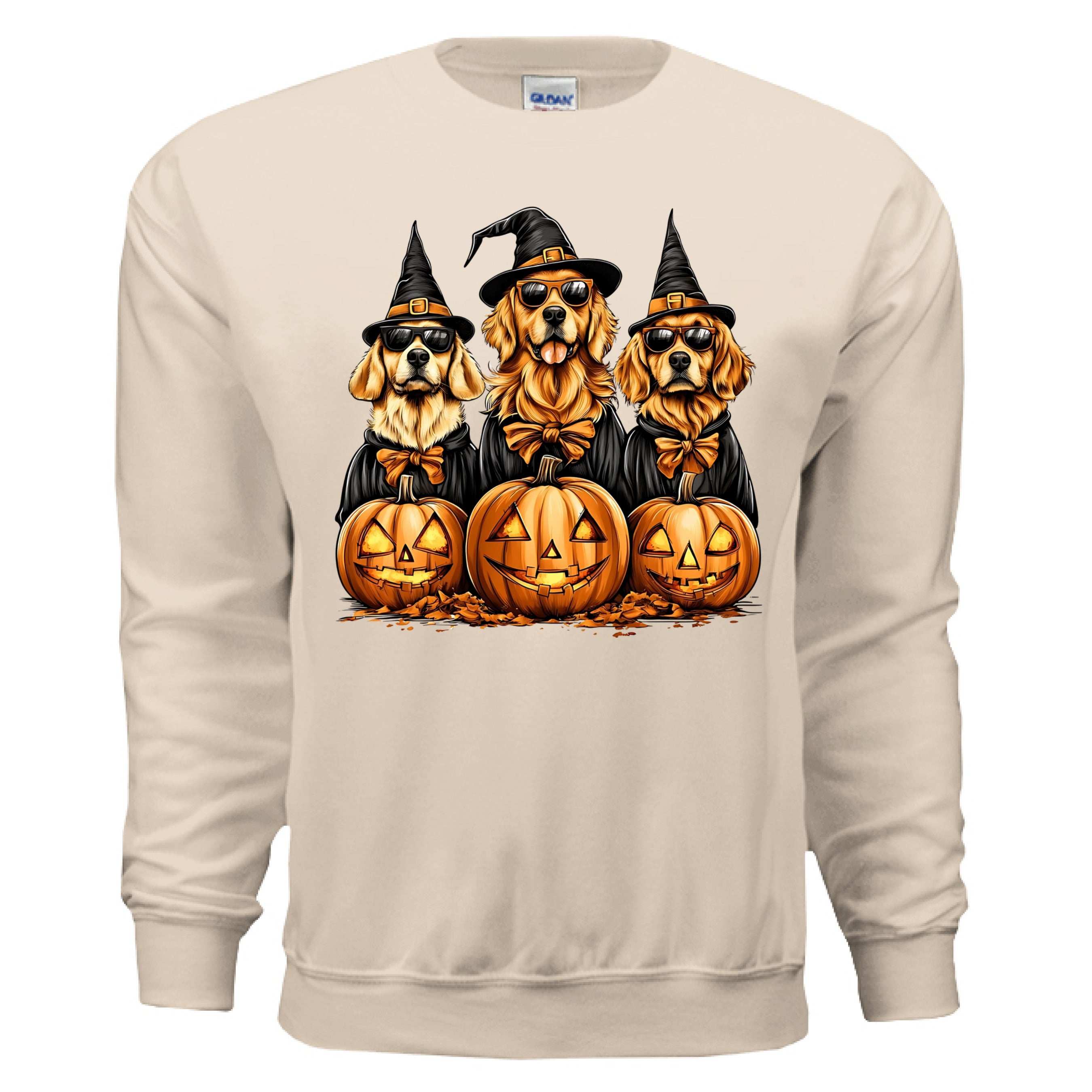 Golden Retriever Halloween Sweatshirt - Witch Dogs