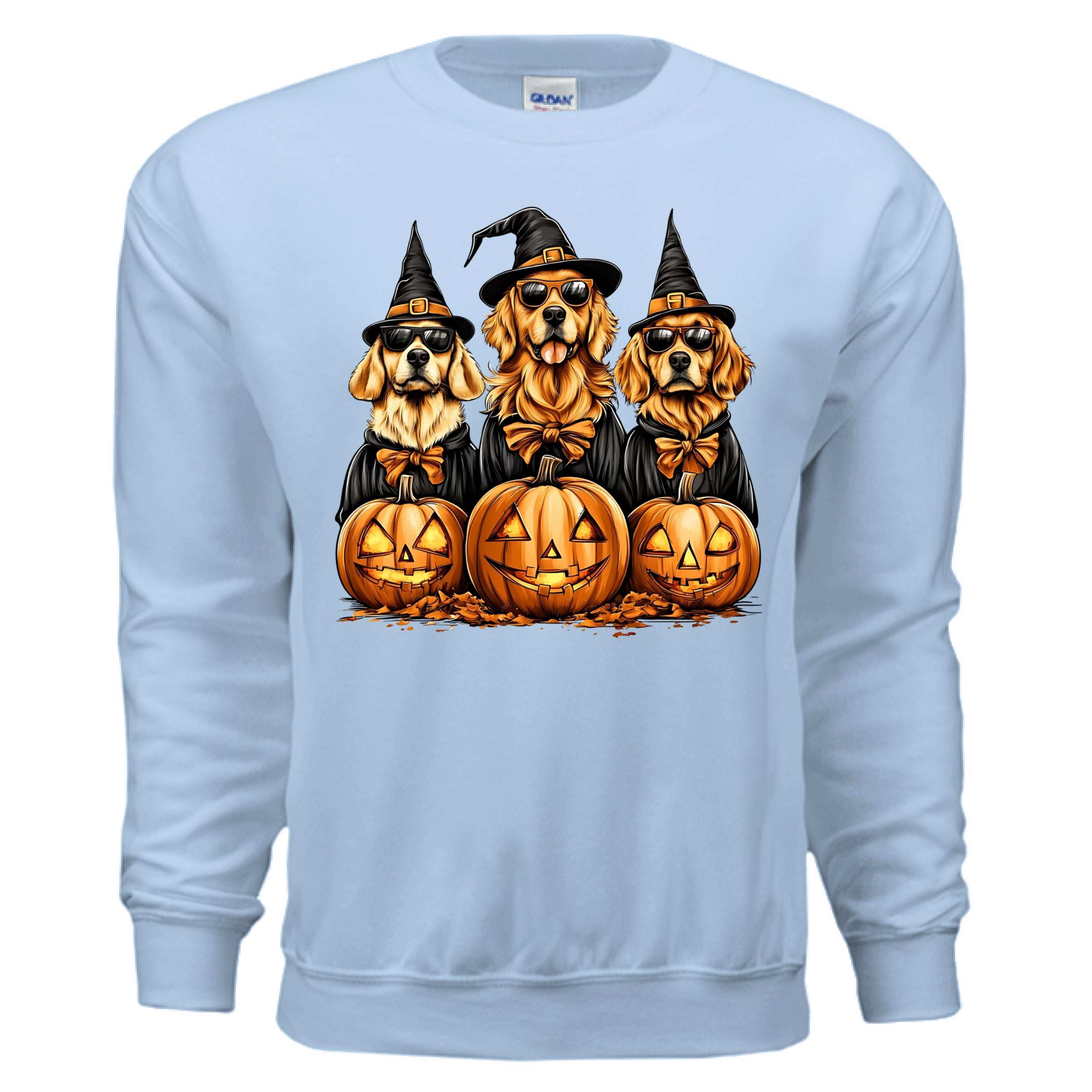 Golden Retriever Halloween Sweatshirt - Witch Dogs