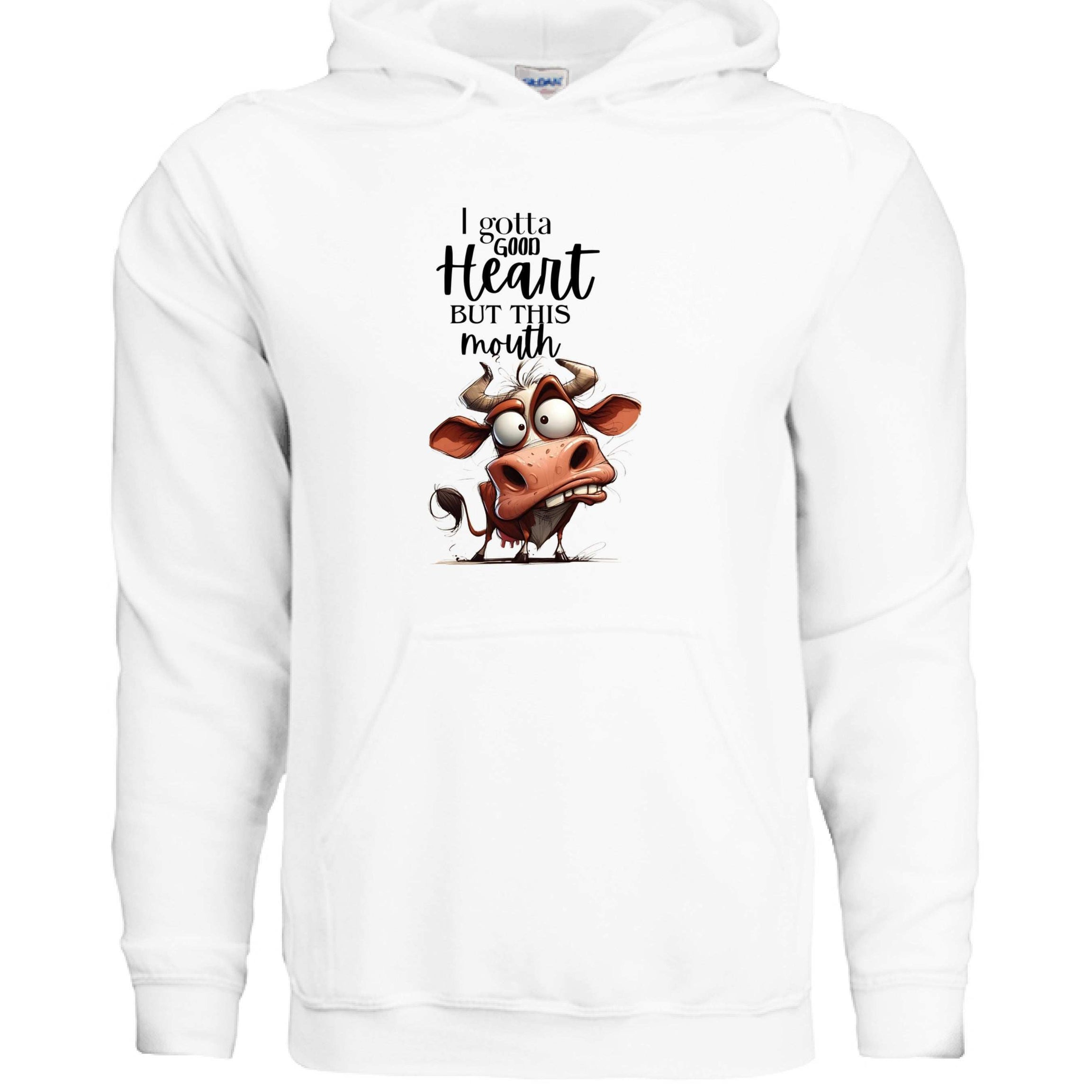 Funny Cow Hoodie - Good Heart But This Mouth Sweatshirt