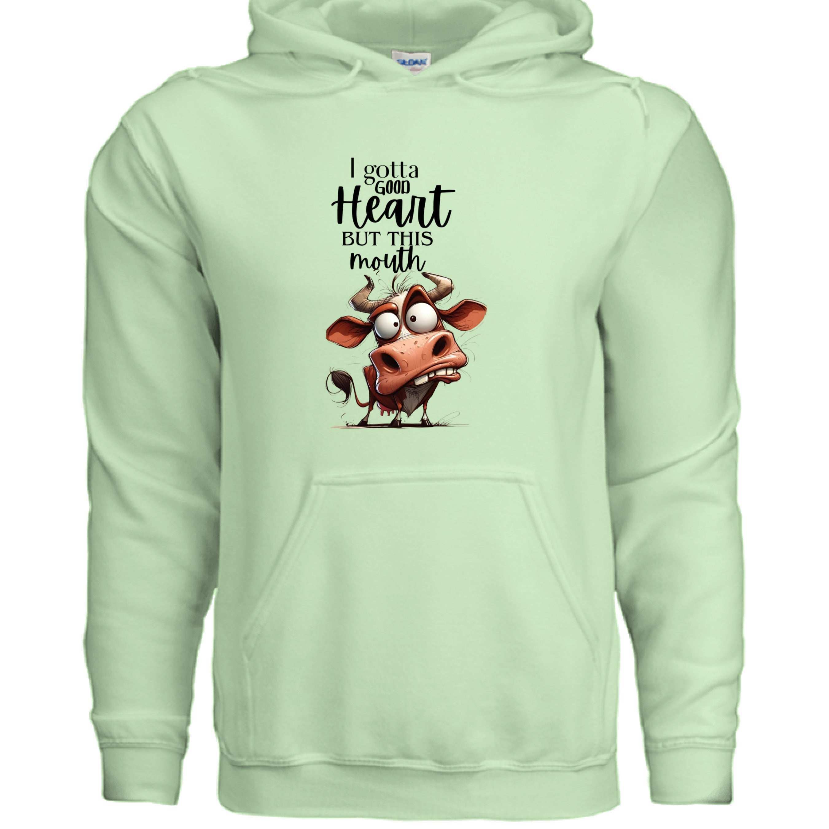Funny Cow Hoodie - Good Heart But This Mouth Sweatshirt