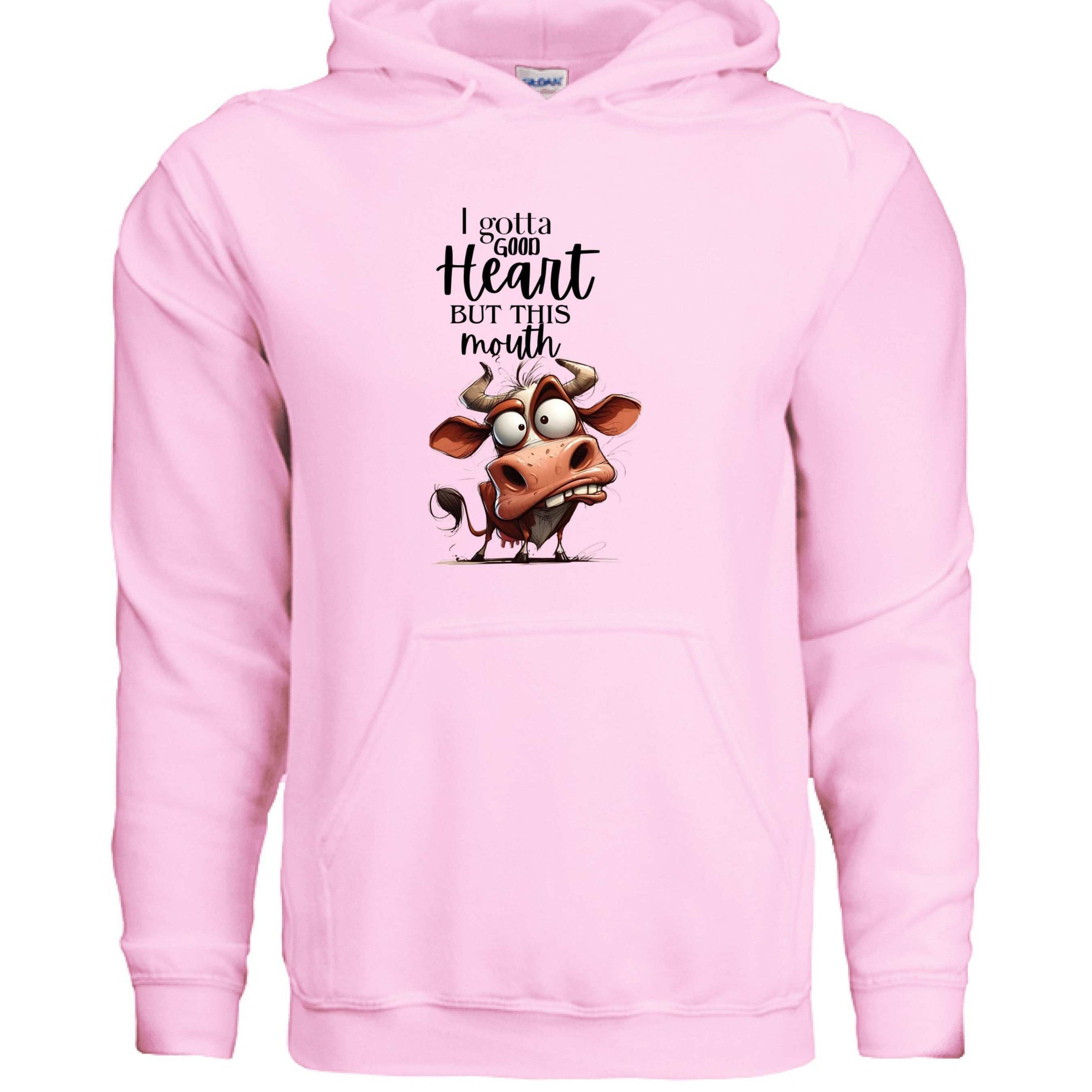 Funny Cow Hoodie - Good Heart But This Mouth Sweatshirt