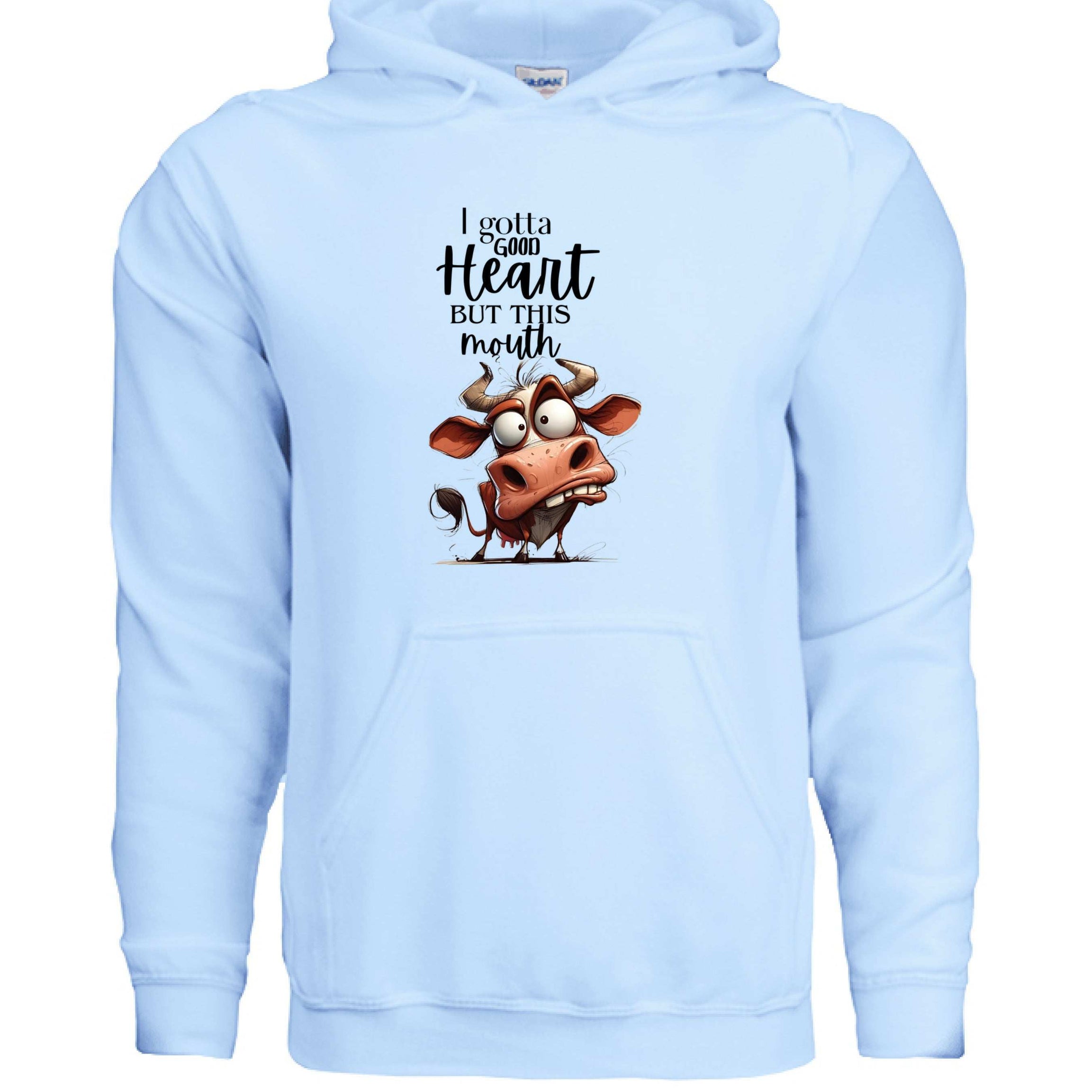 Funny Cow Hoodie - Good Heart But This Mouth Sweatshirt