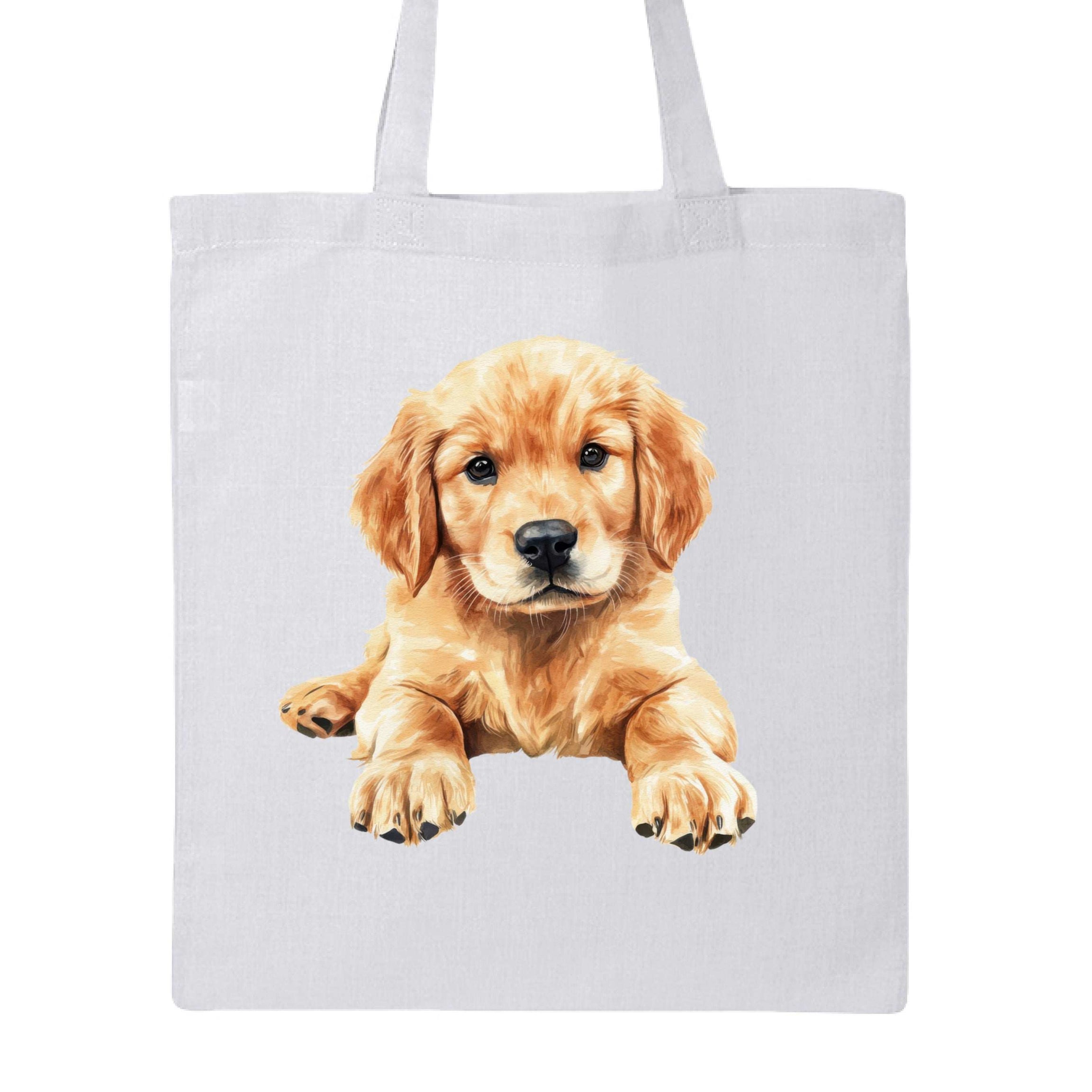 Golden Retriever Puppy Tote Bag - Adorable Baby Dog Canvas
