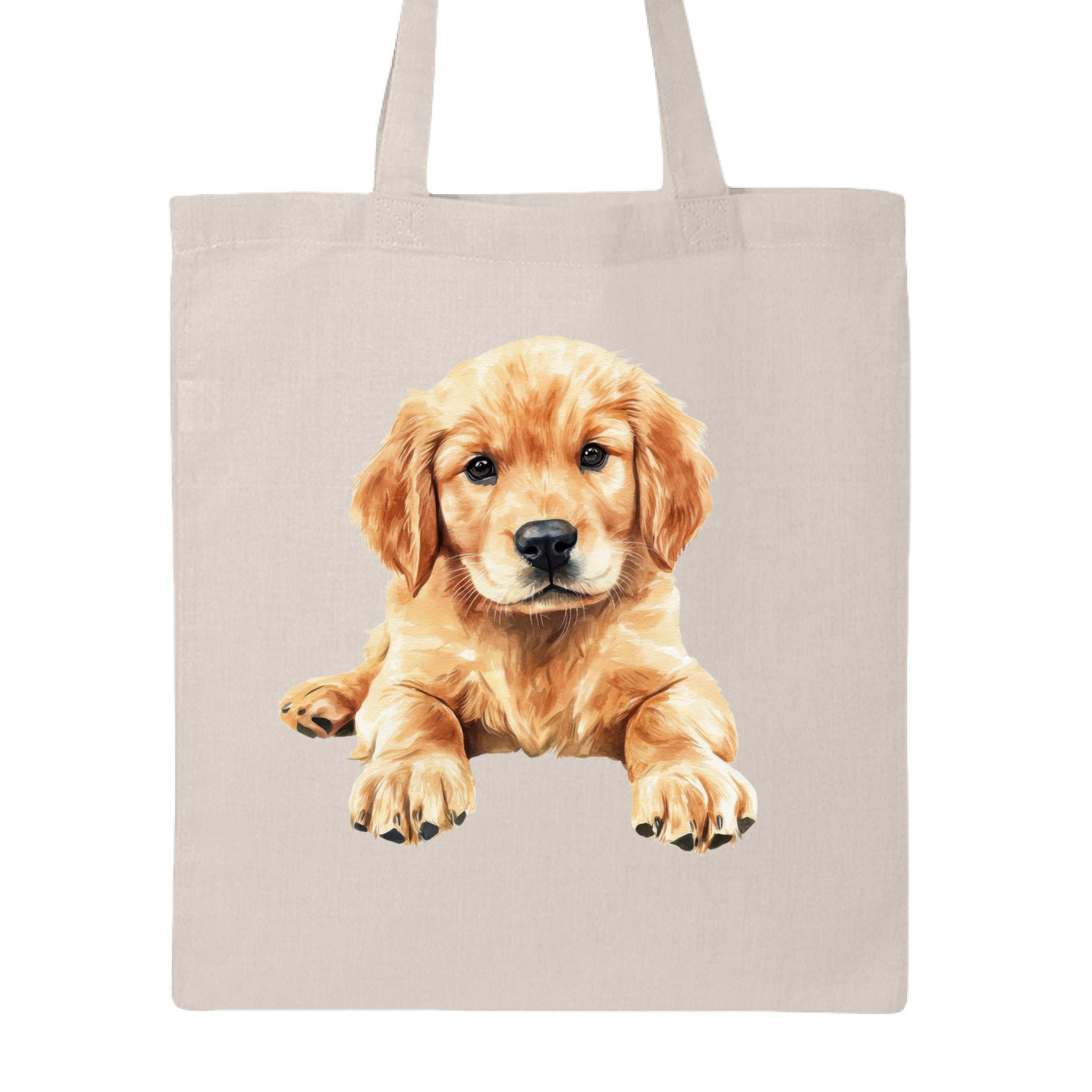 Golden Retriever Puppy Tote Bag - Adorable Baby Dog Canvas