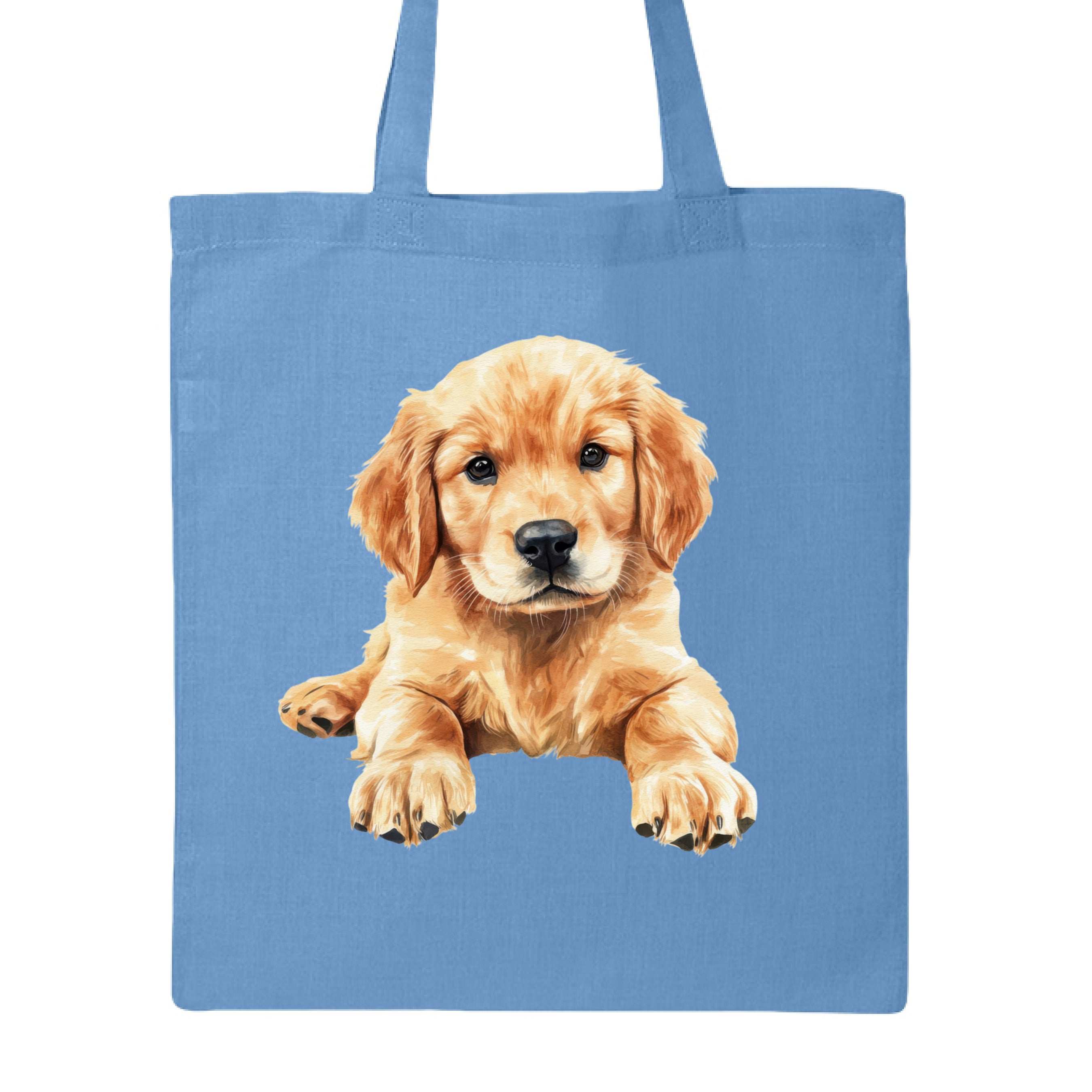 Golden Retriever Puppy Tote Bag - Adorable Baby Dog Canvas