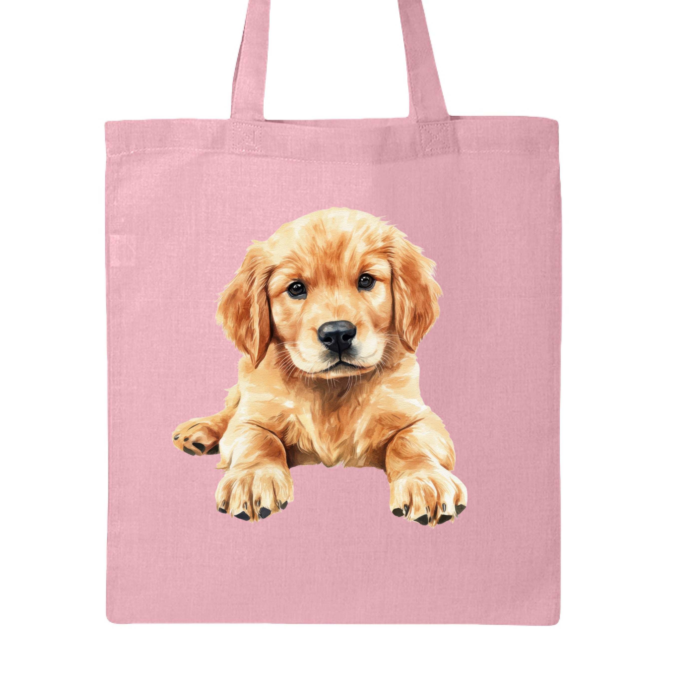 Golden Retriever Puppy Tote Bag - Adorable Baby Dog Canvas